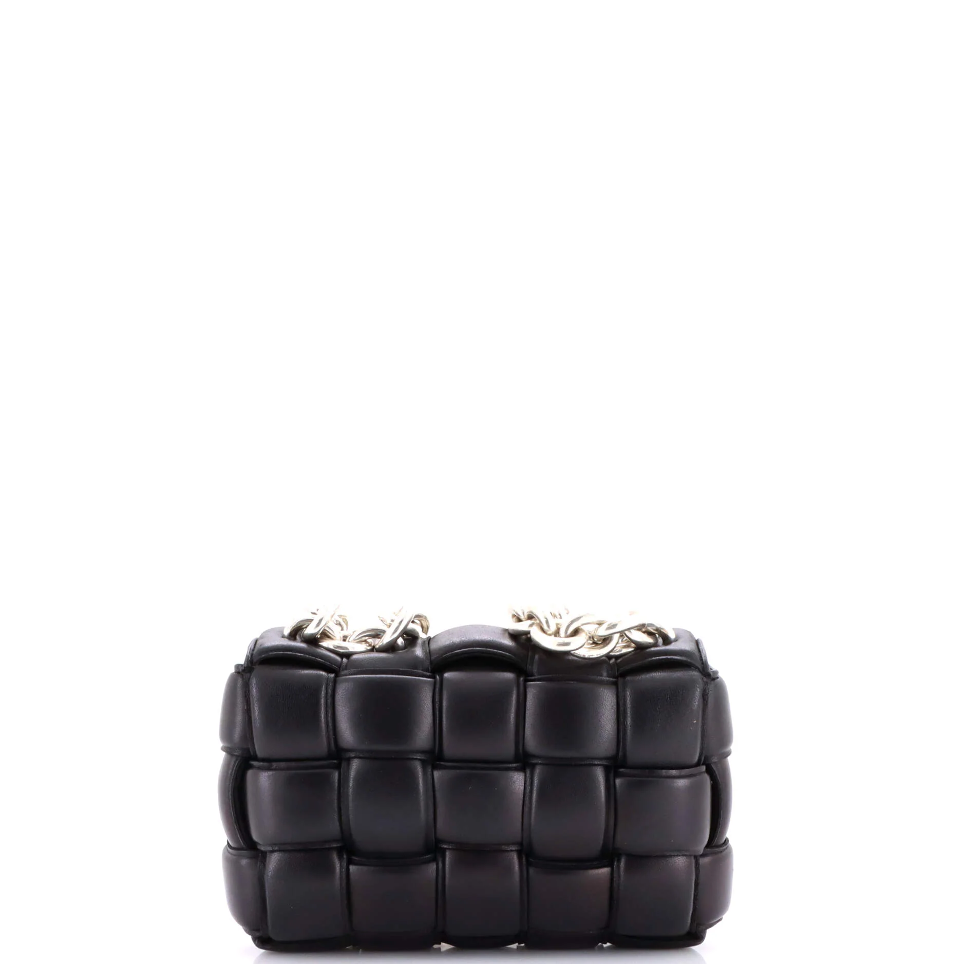 Cassette Chain Crossbody Bag Padded Maxi Intrecciato Leather - Image 3