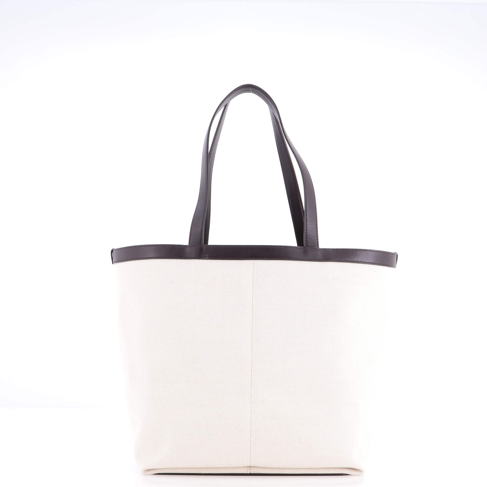 Flip Flap Tote Canvas with Intrecciato Leather Medium - Image 3