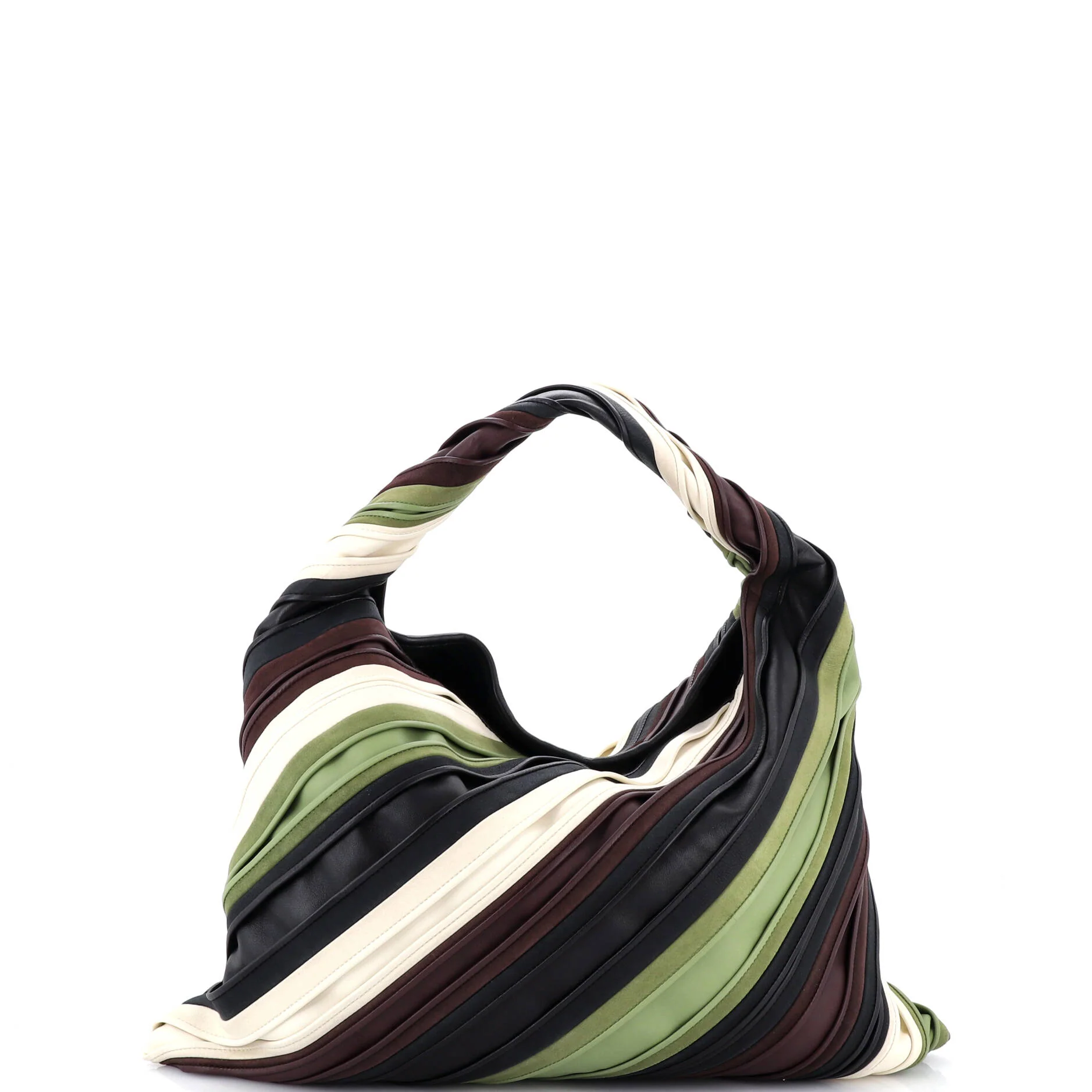 Hop Hobo Striped Leather and Suede Large - Image 3