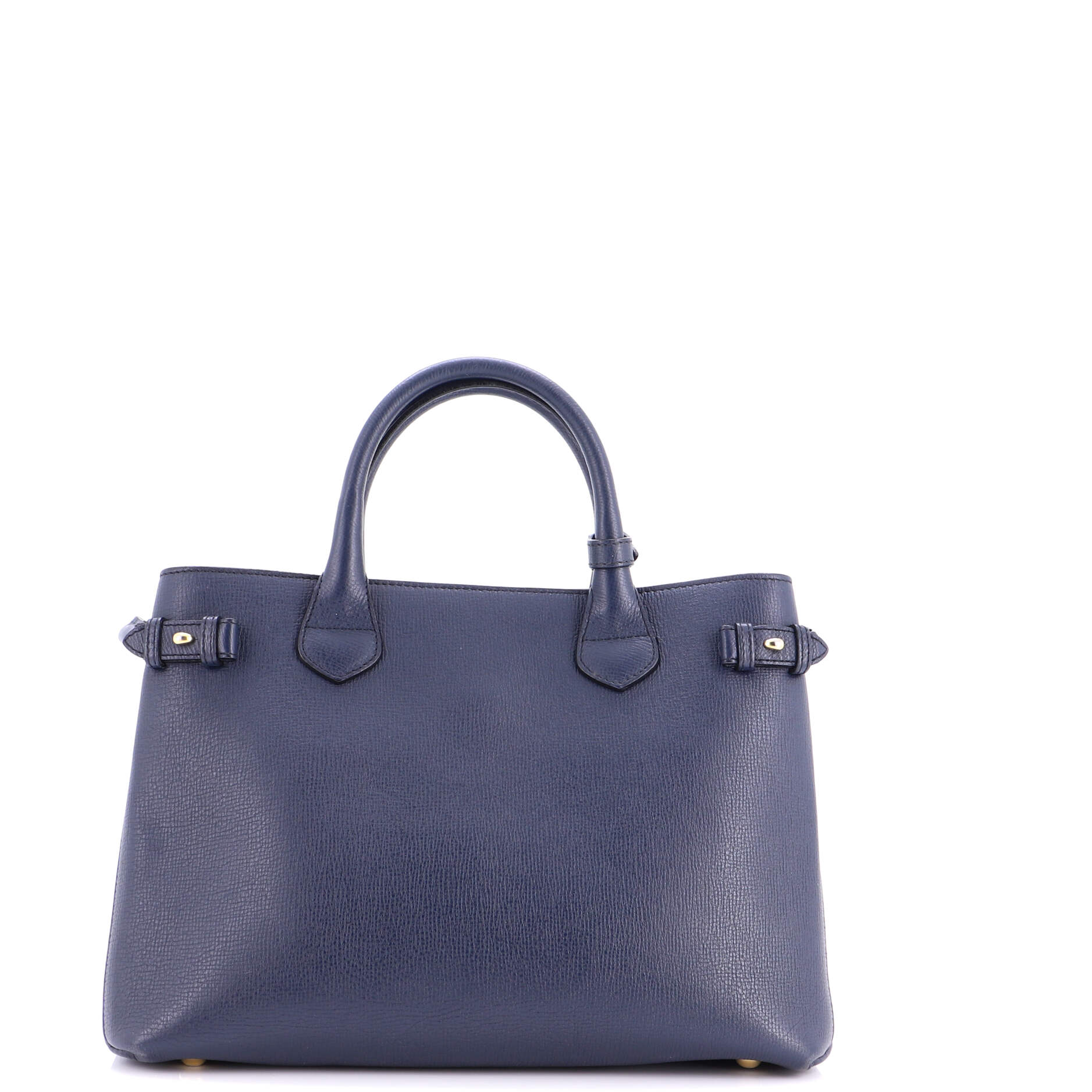 Banner Tote Leather and House Check Canvas Medium - Image 3