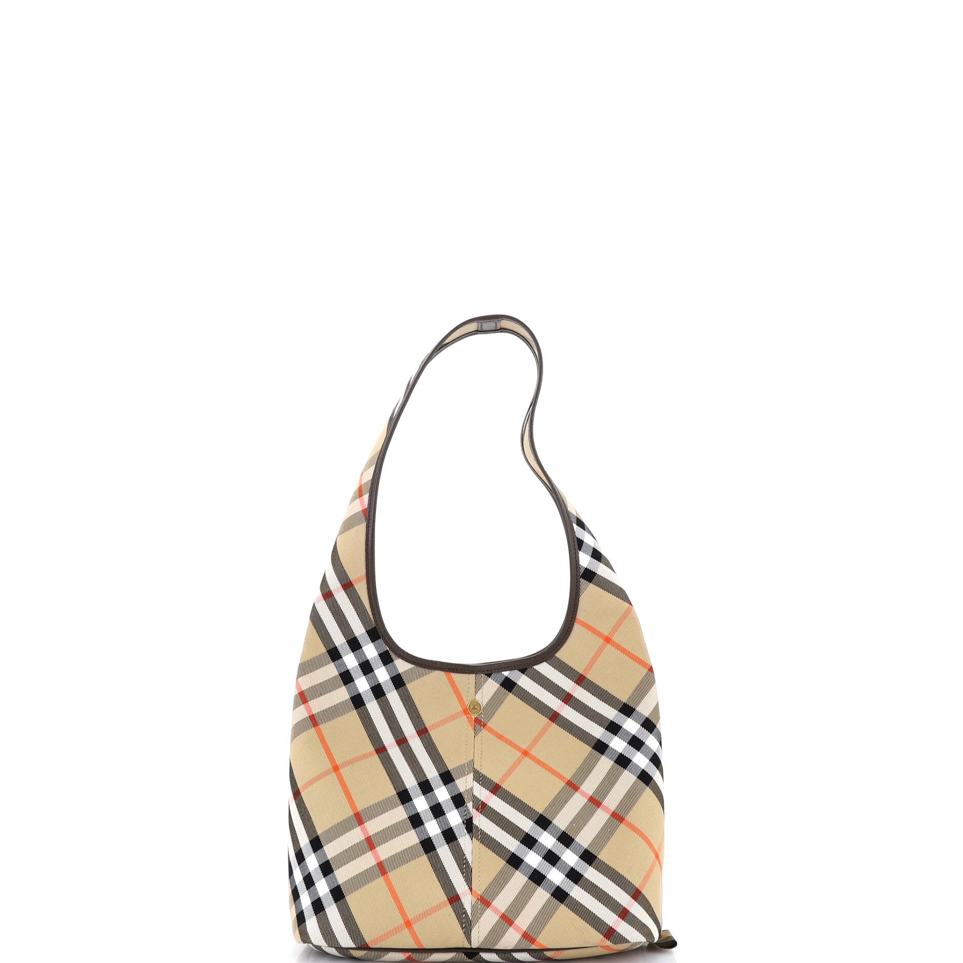 Hobo Shoulder Bag Vintage Check Canvas Small