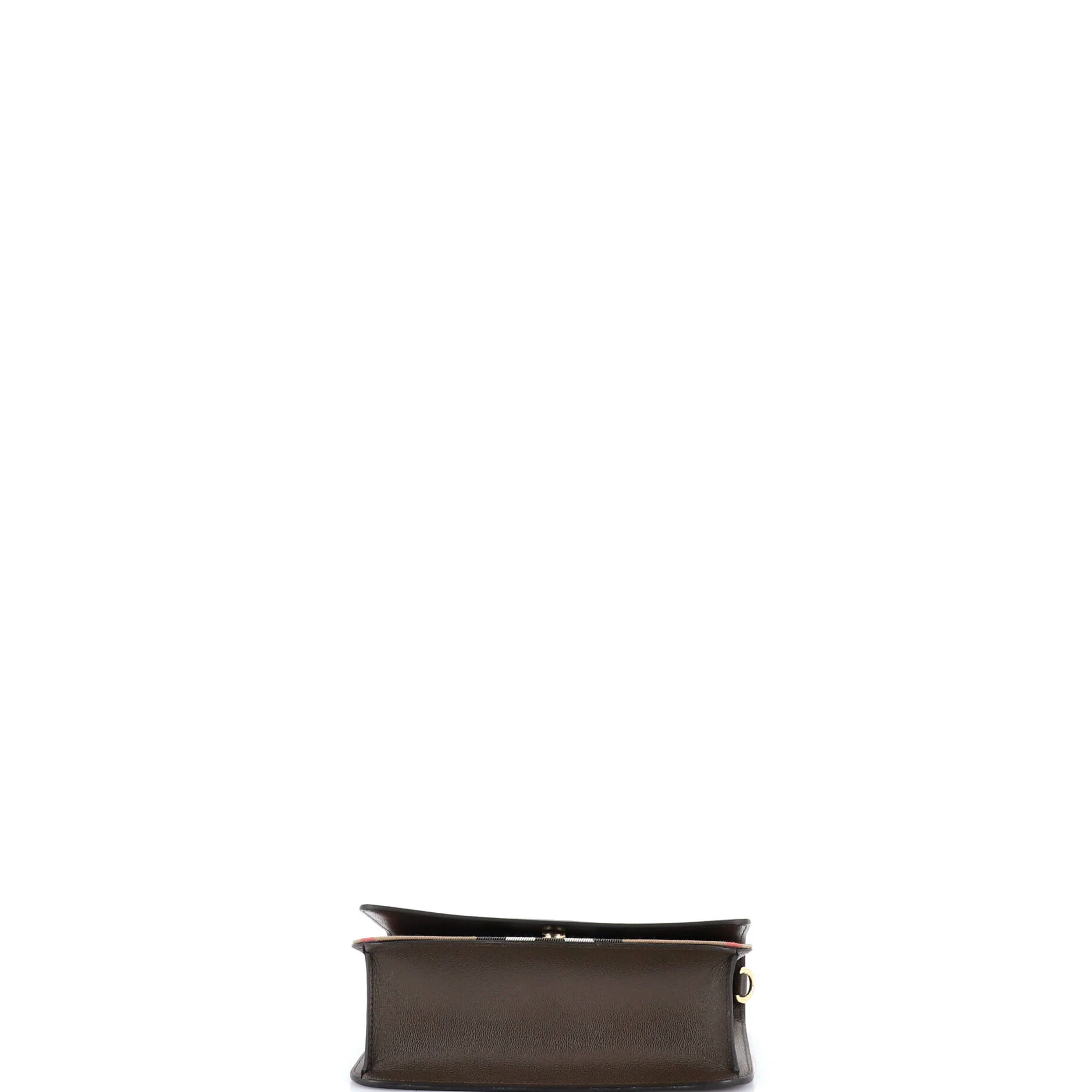 Mackford Shoulder Bag Leather and House Check Canvas Small - Image 4