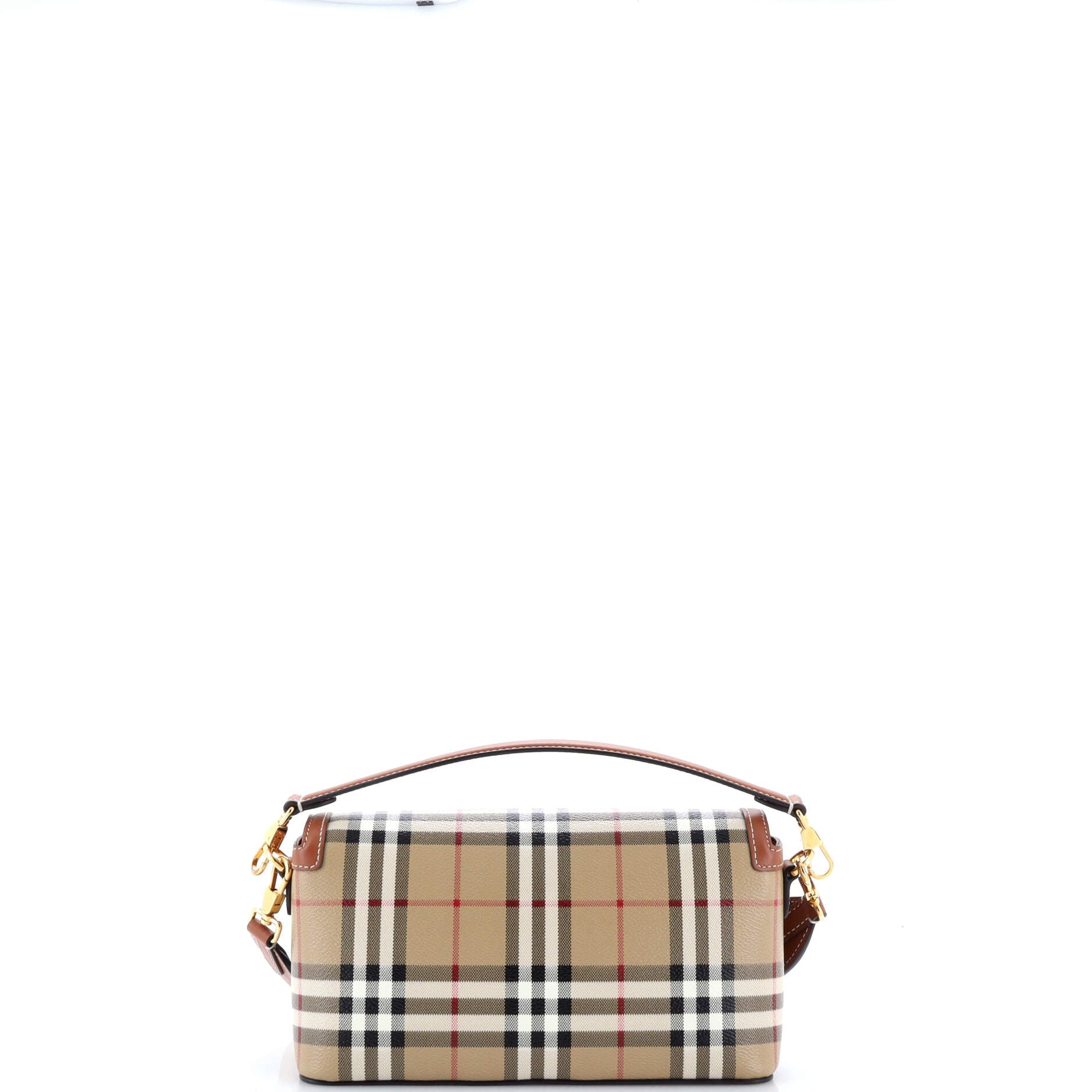 Note Top Handle Bag Check Coated Canvas - Image 3