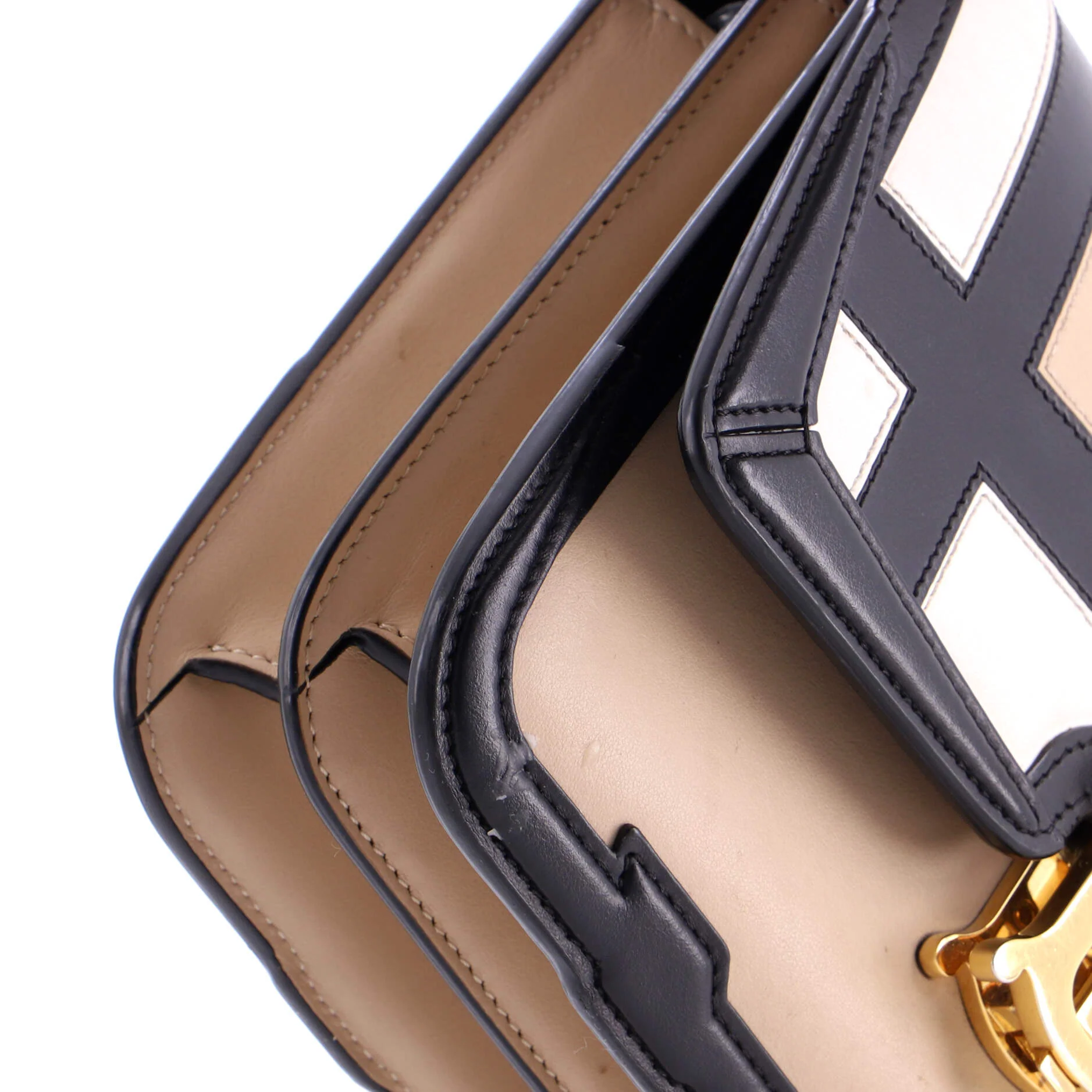 TB Flap Bag Vintage Checked Leather Small - Image 6