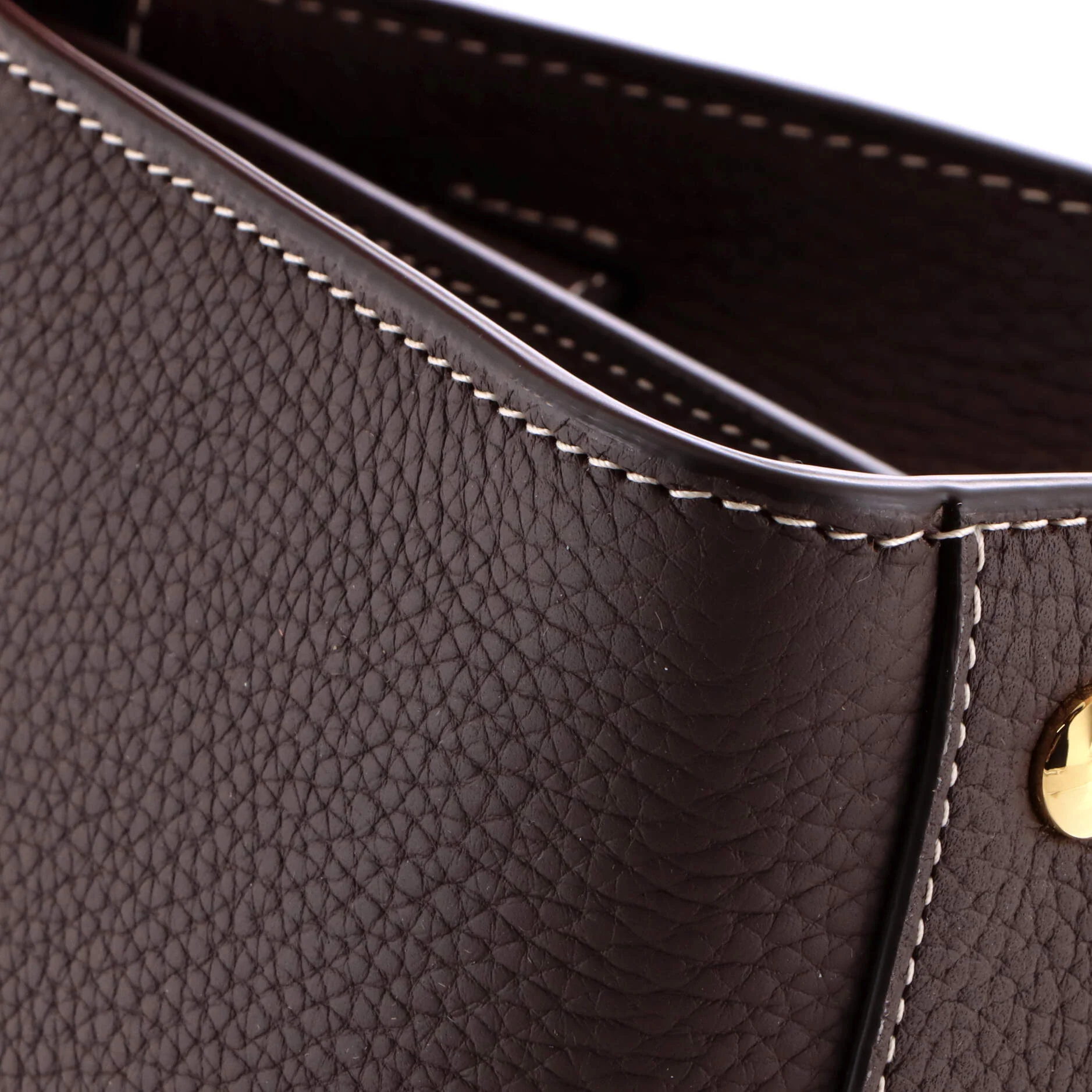 Title Top Handle Bag Leather Mini - Image 7
