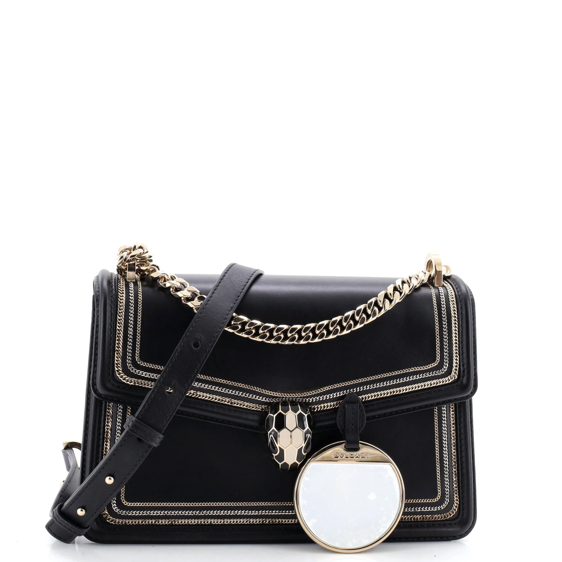 Serpenti Diamond Blast Shoulder Bag Embellished Leather Mini - Image 2