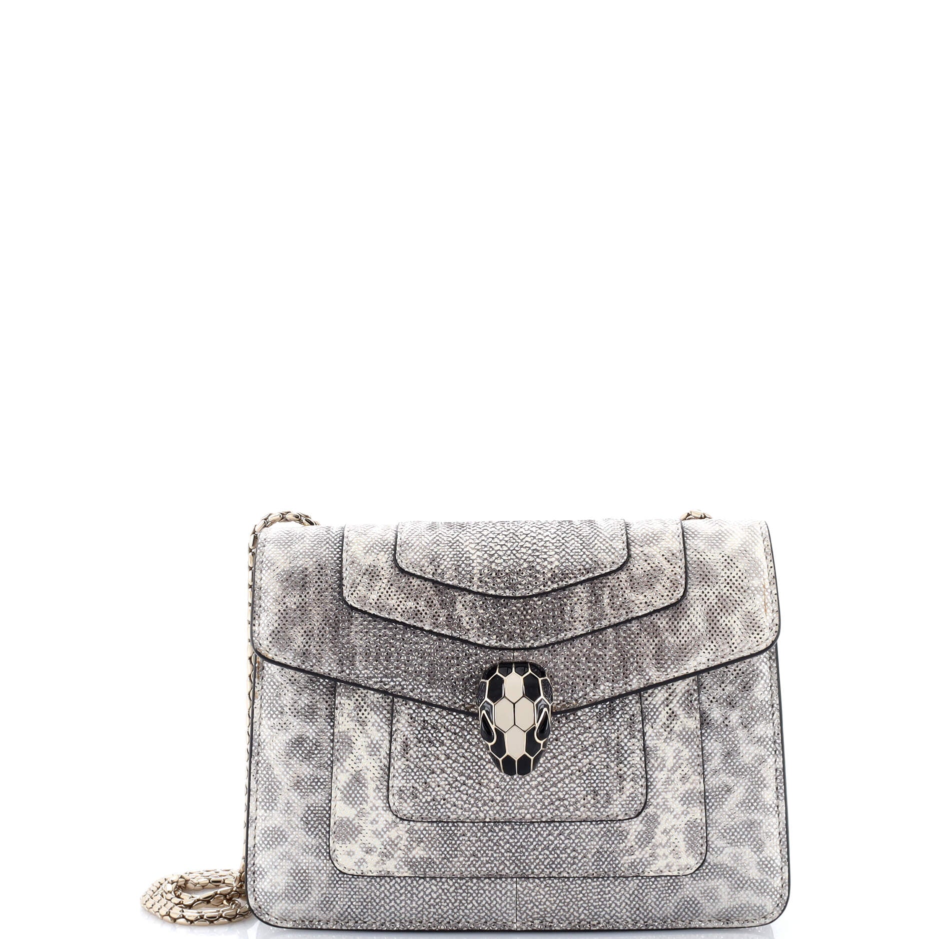 Serpenti Forever Crossbody Bag Metallic Karung Small