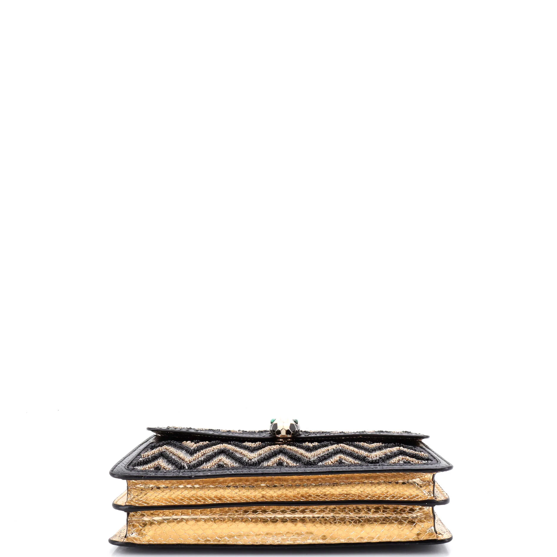 Serpenti Forever Shoulder Bag Embellished Python Embossed Leather Medium - Image 4