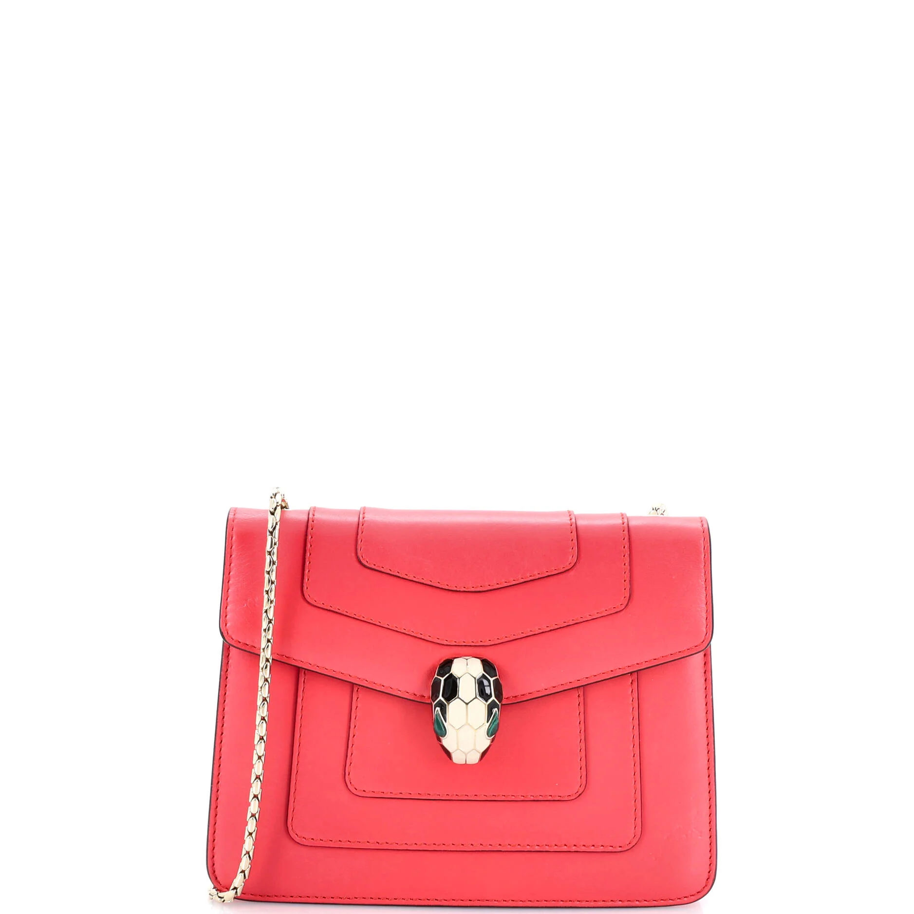 Serpenti Forever Square Shoulder Bag Leather Small