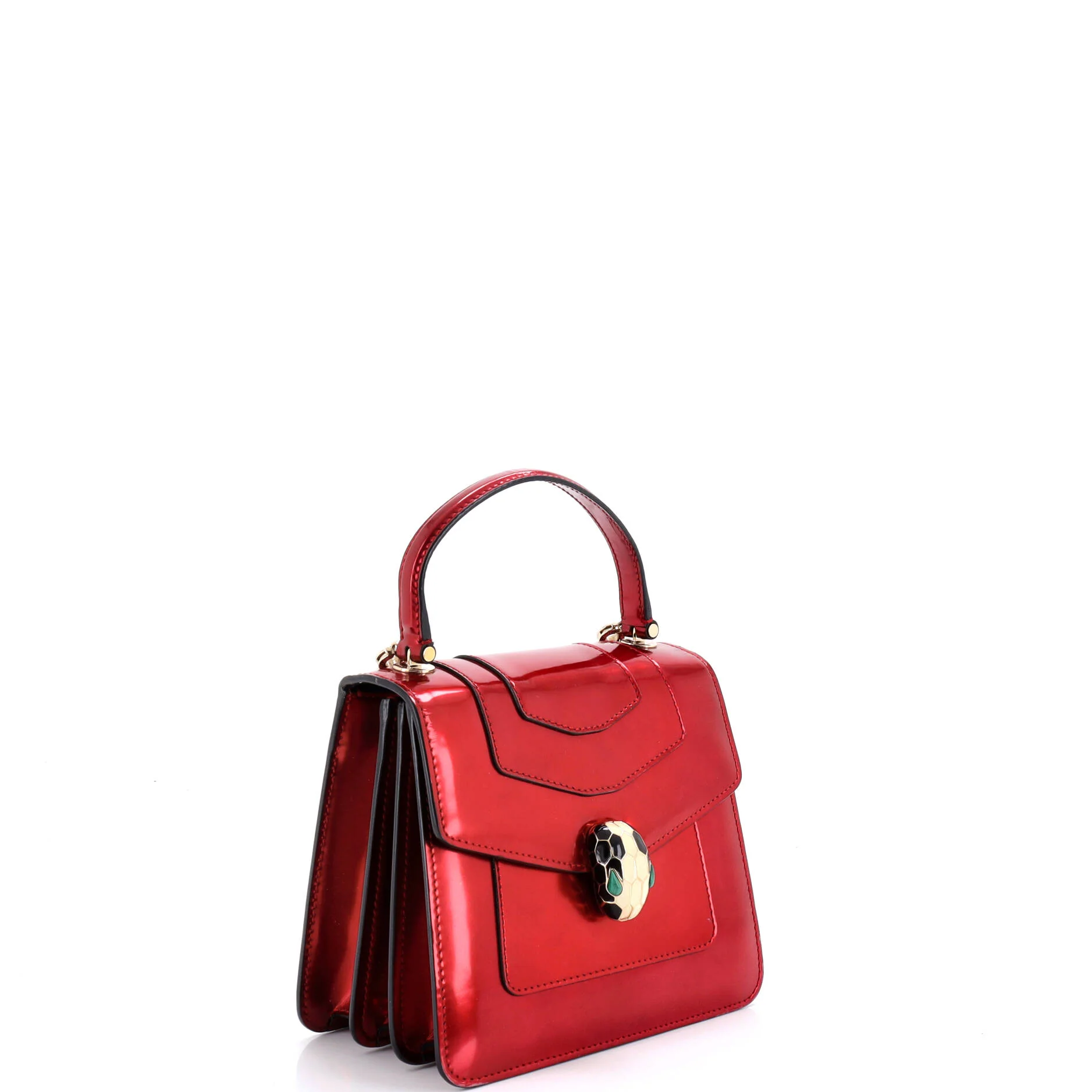 Serpenti Top Handle Bag Patent Small - Image 2