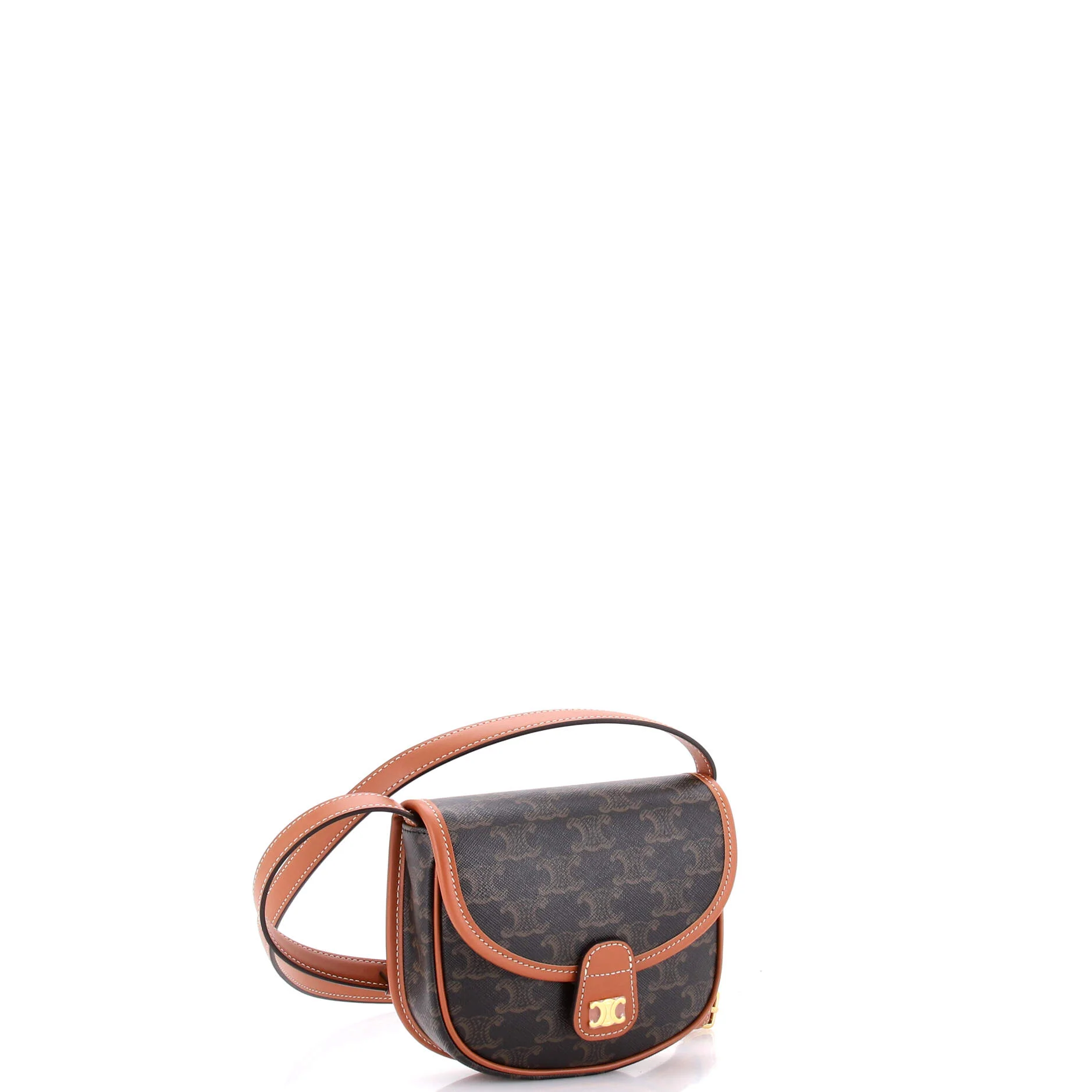Besace Flap Bag Triomphe Coated Canvas Mini - Image 2