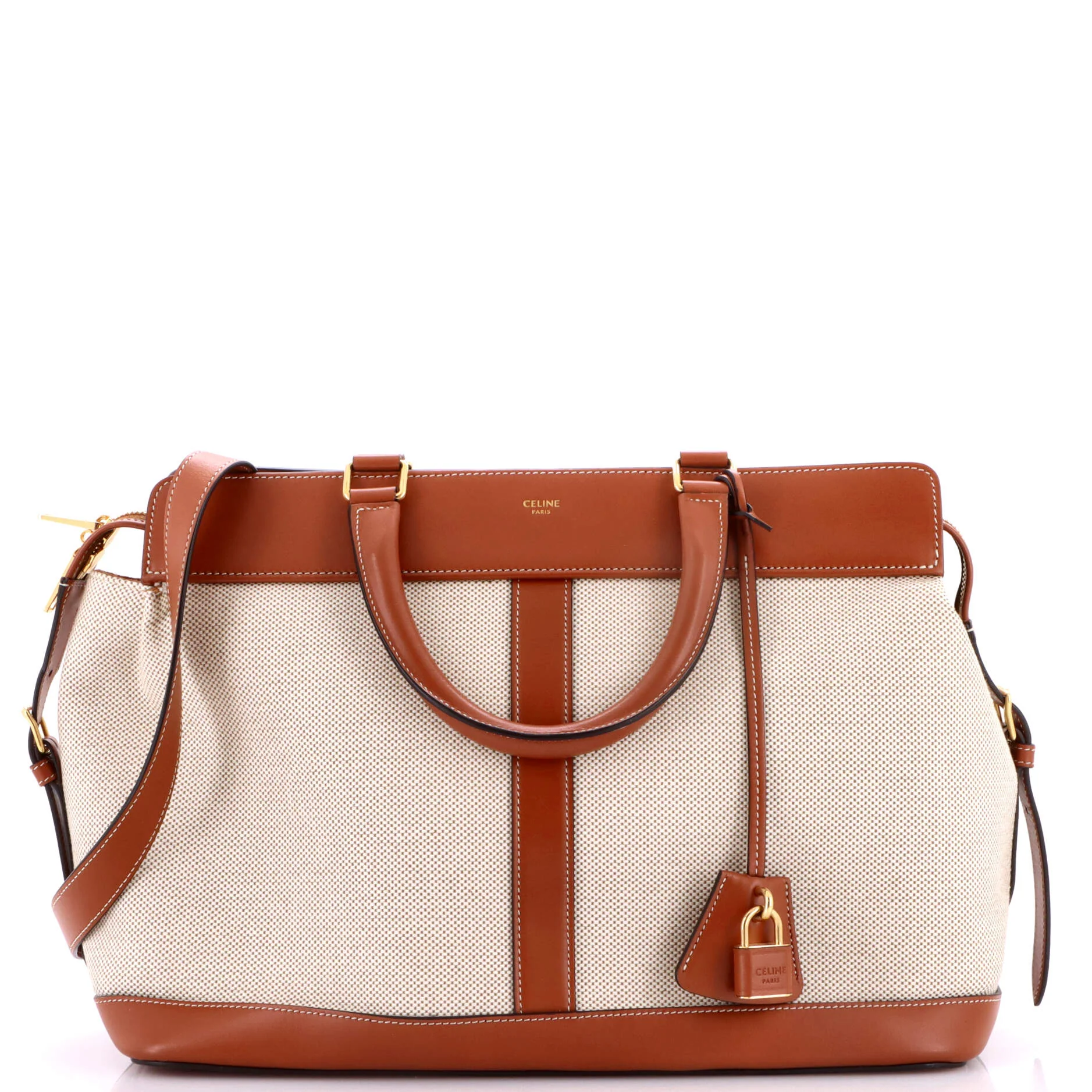 Cabas de France Tote Canvas with Leather Medium