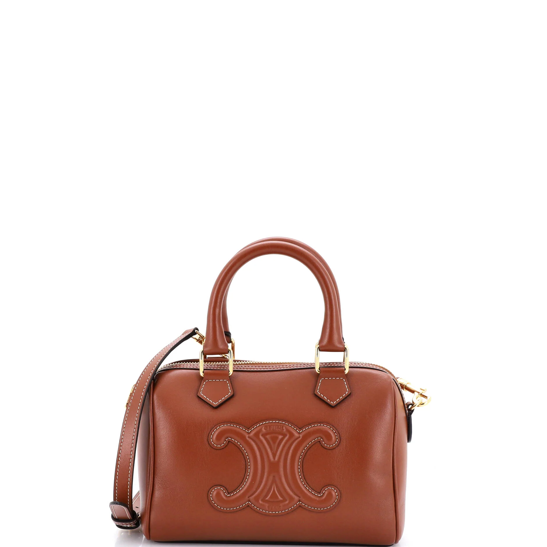 Cuir Triomphe Boston Bag Leather Small