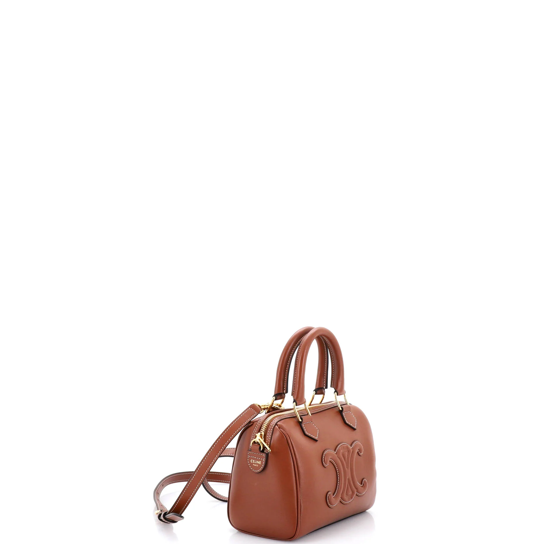 Cuir Triomphe Boston Bag Leather Small - Image 2