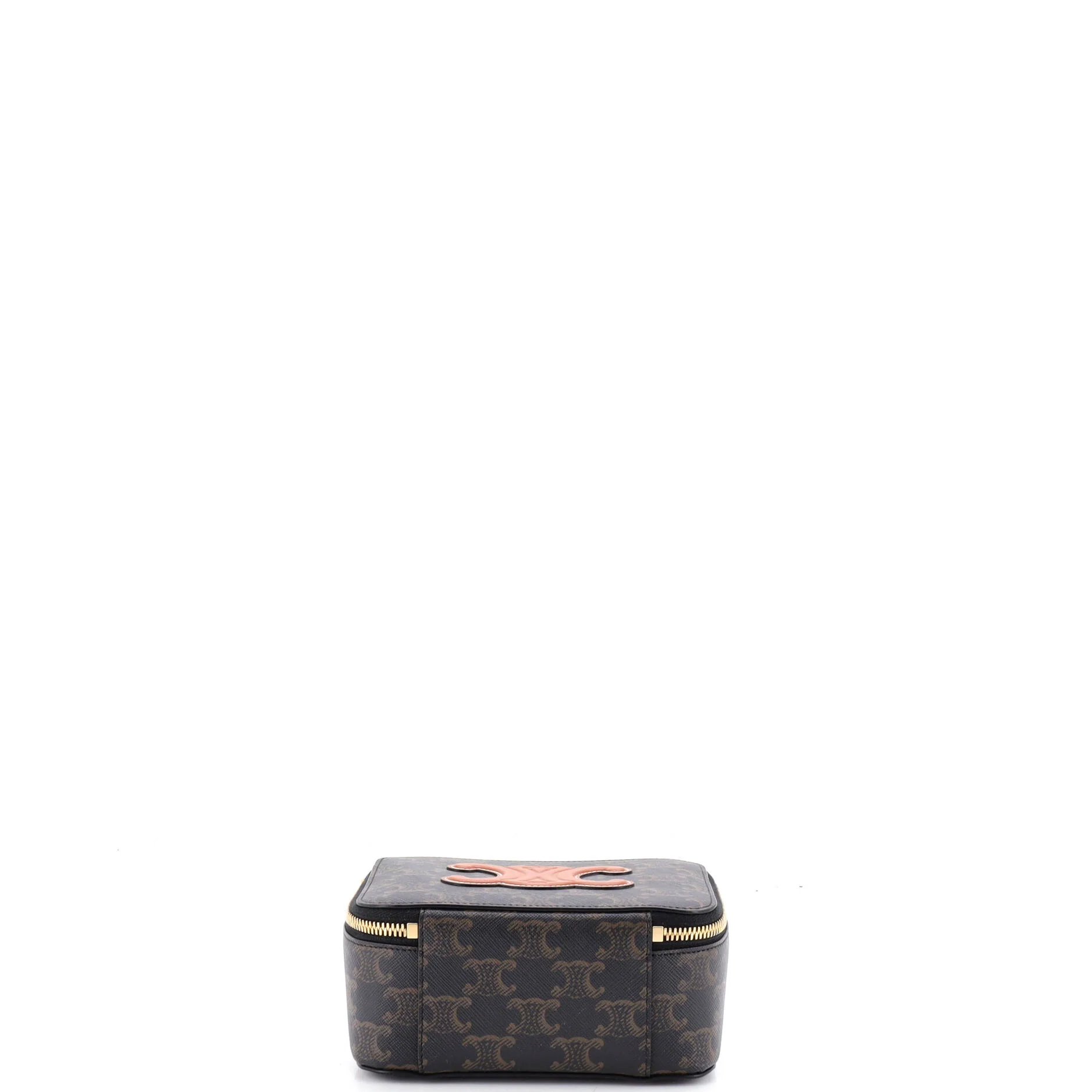 Cuir Triomphe Box Chain Crossbody Bag Triomphe Coated Canvas Mini - Image 4