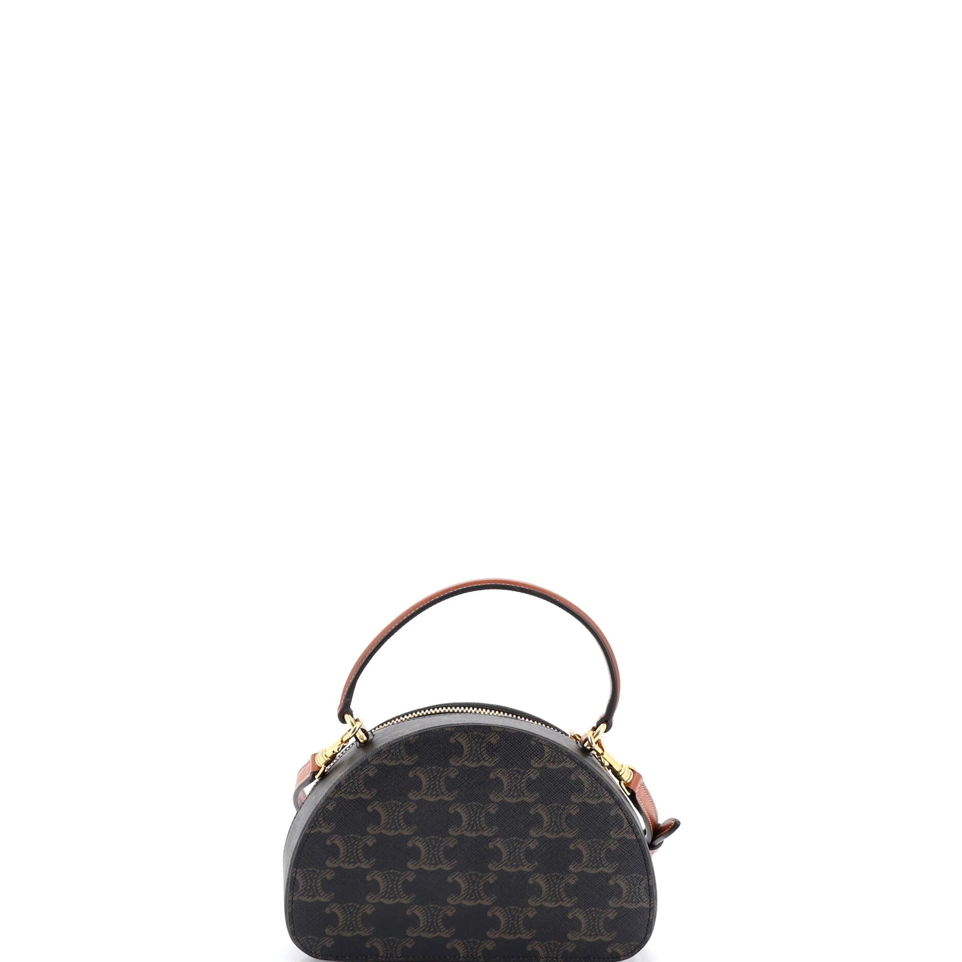 Half Moon Case Triomphe Coated Canvas with Leather - Image 3