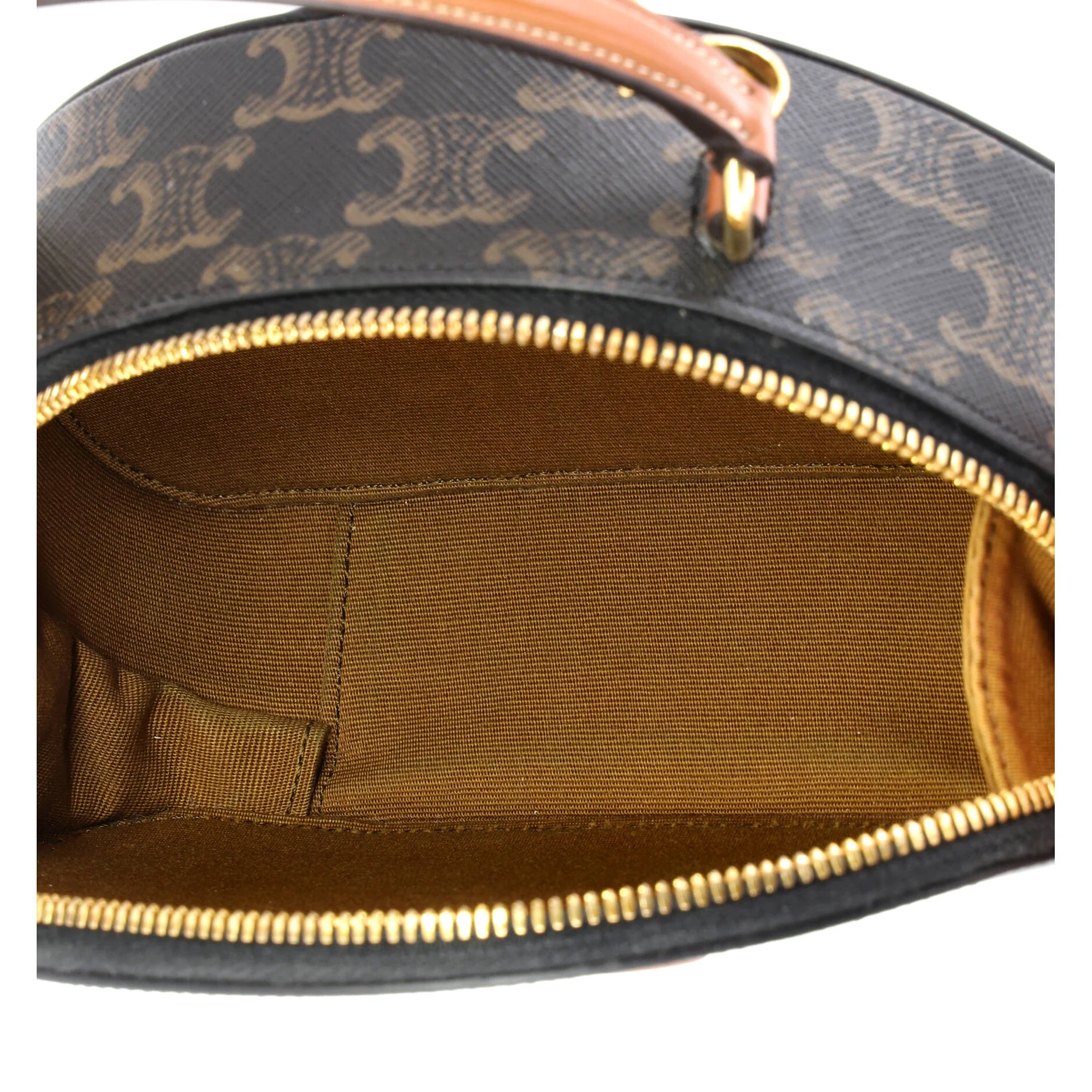 Half Moon Case Triomphe Coated Canvas with Leather - Image 5