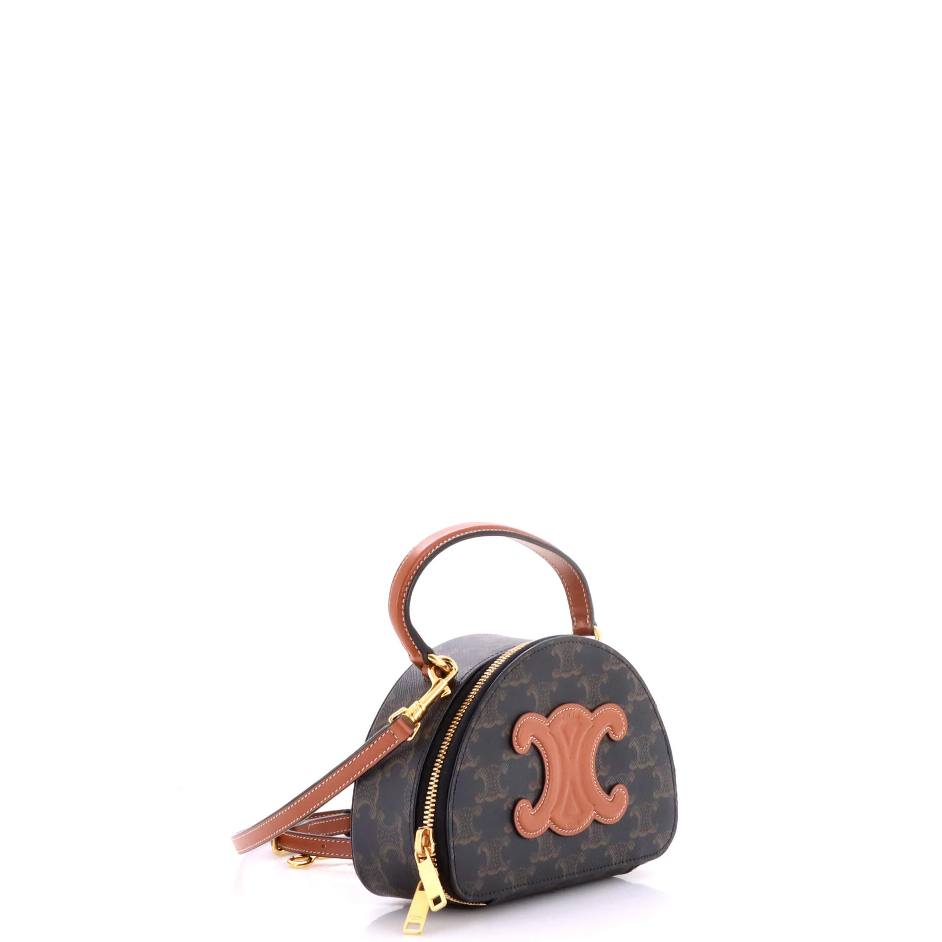 Half Moon Case Triomphe Coated Canvas with Leather - Image 2
