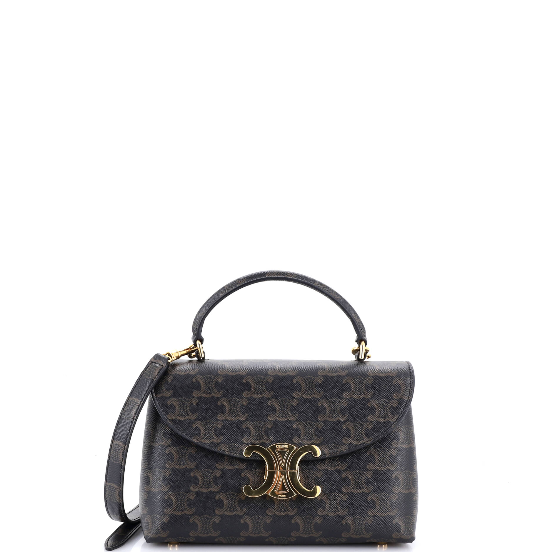 Nino Top Handle Bag Triomphe Coated Canvas Teen