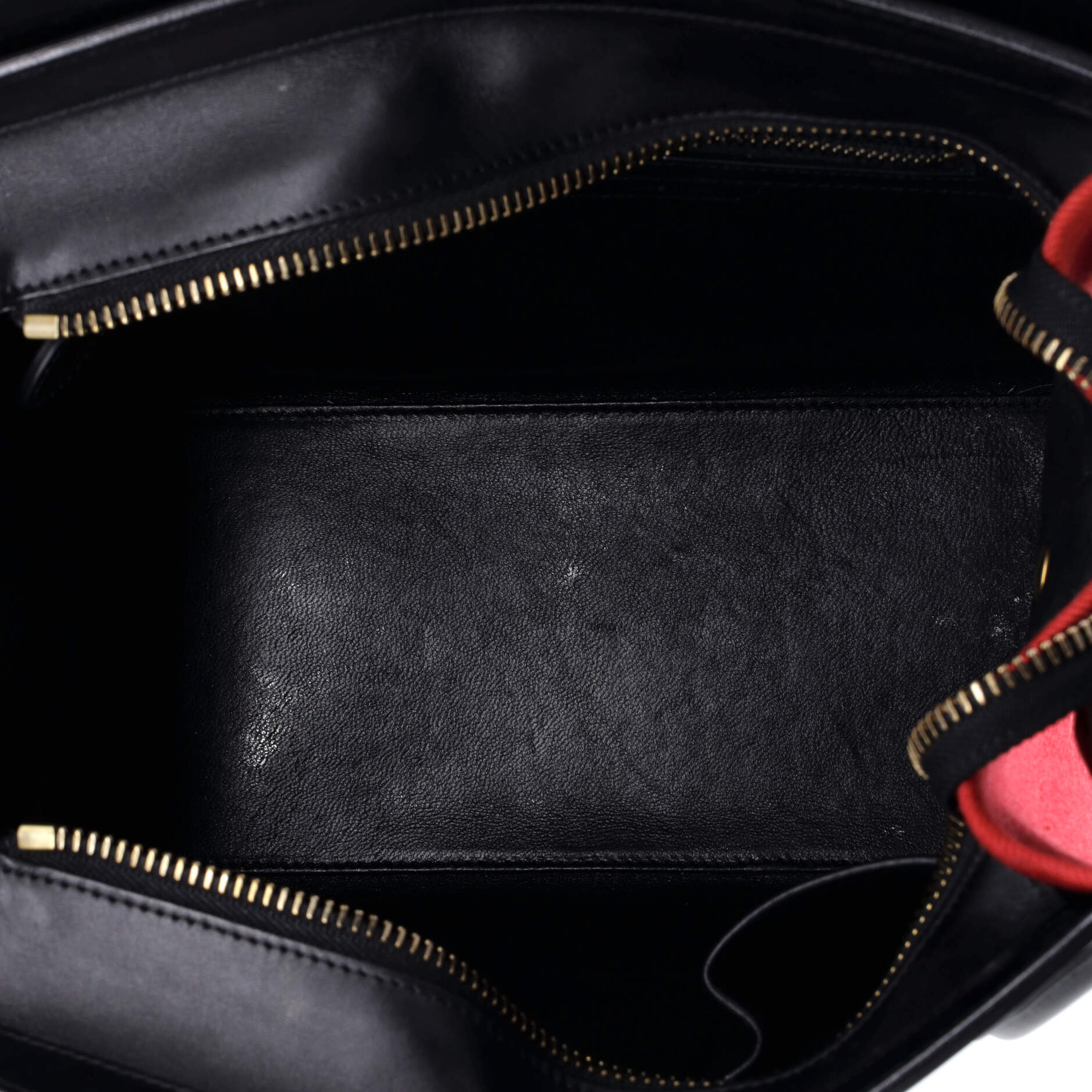 Tricolor Luggage Bag Canvas and Leather Micro - Image 5