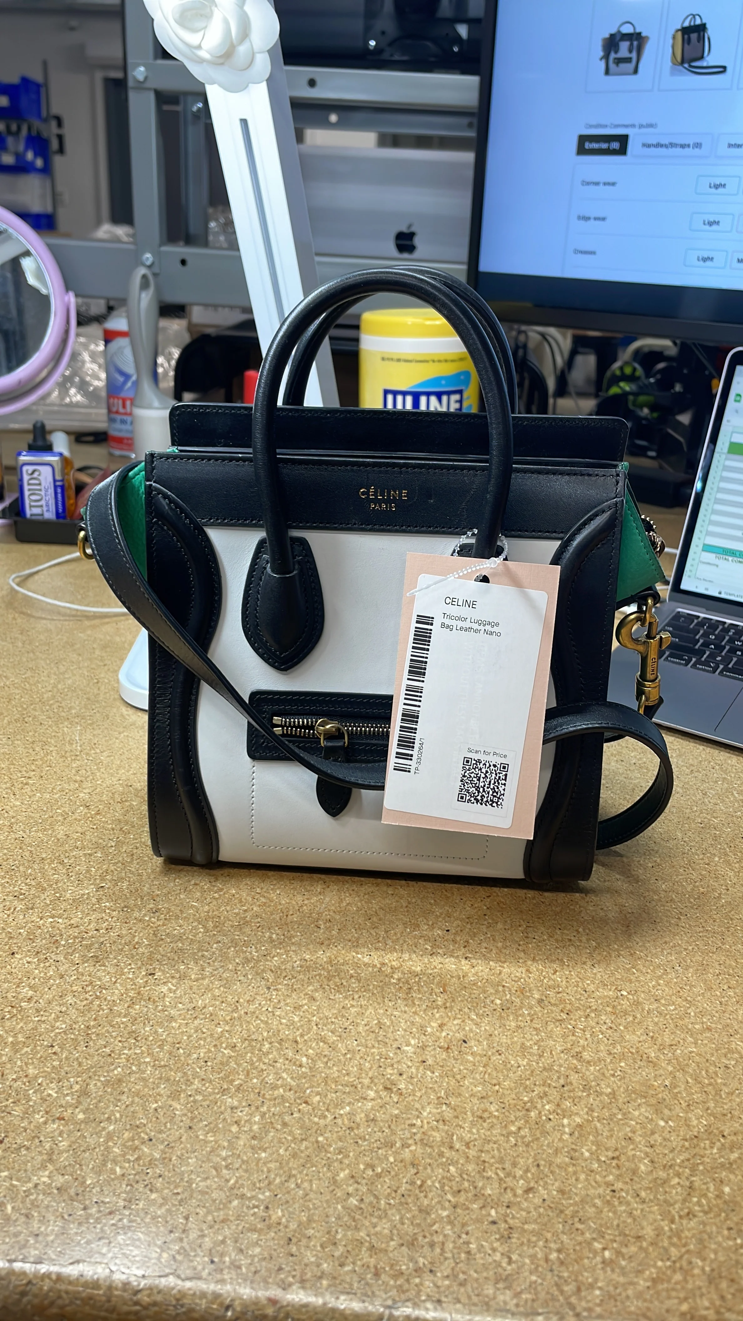 Tricolor Luggage Bag Leather Nano - Image 8