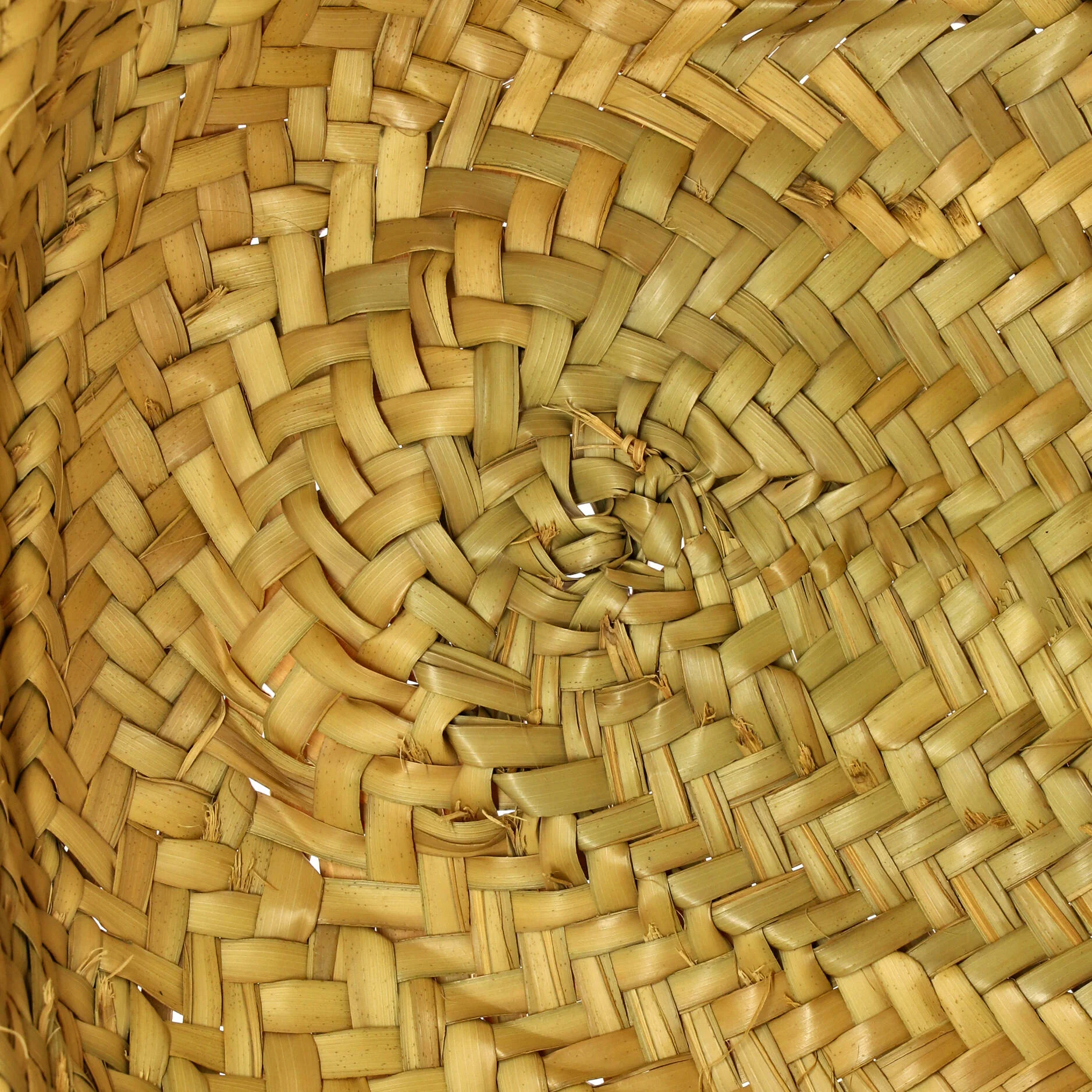 Triomphe Basket Shoulder Bag Raffia with Leather Large - Image 5