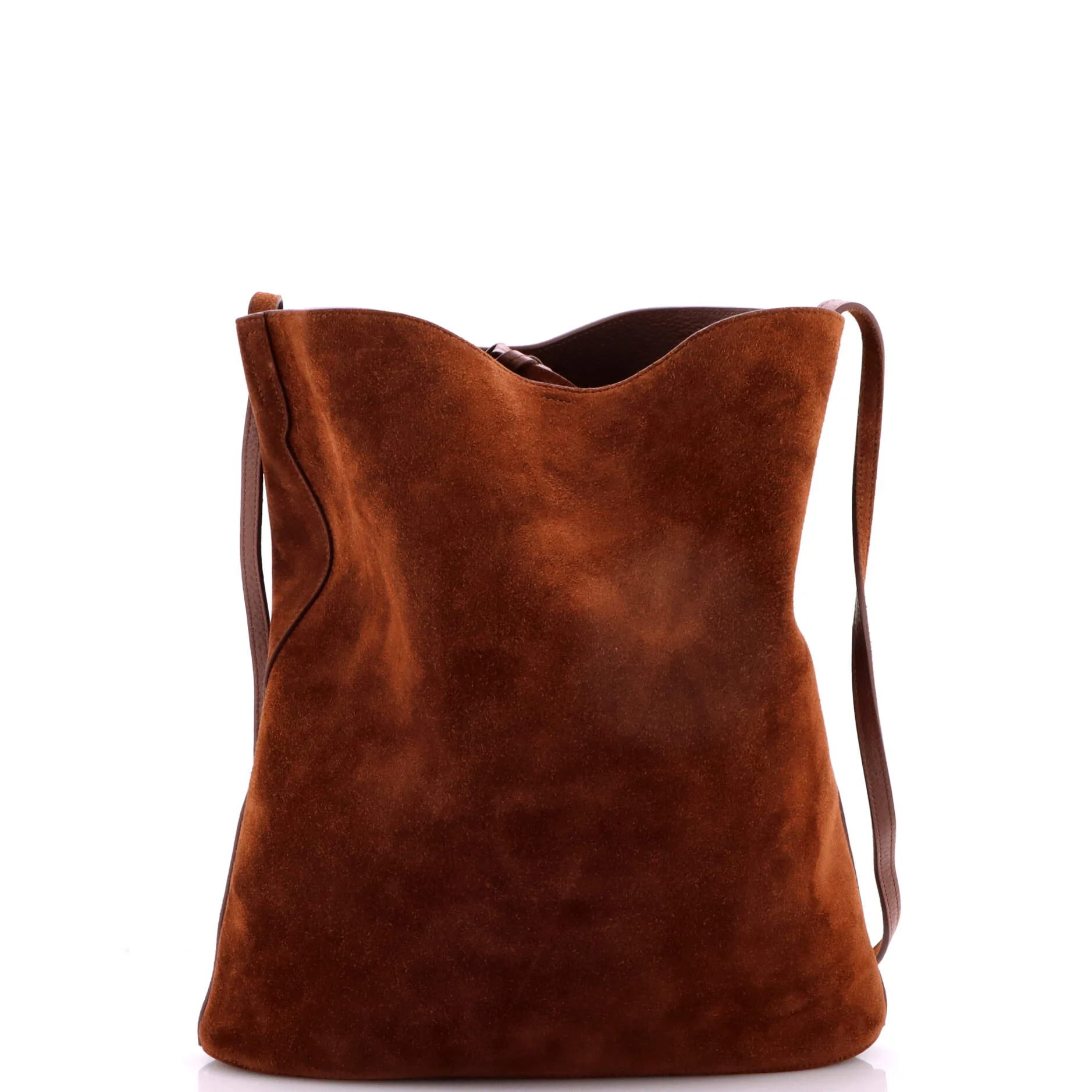 Triomphe Bucket Bag Embossed Suede - Image 3