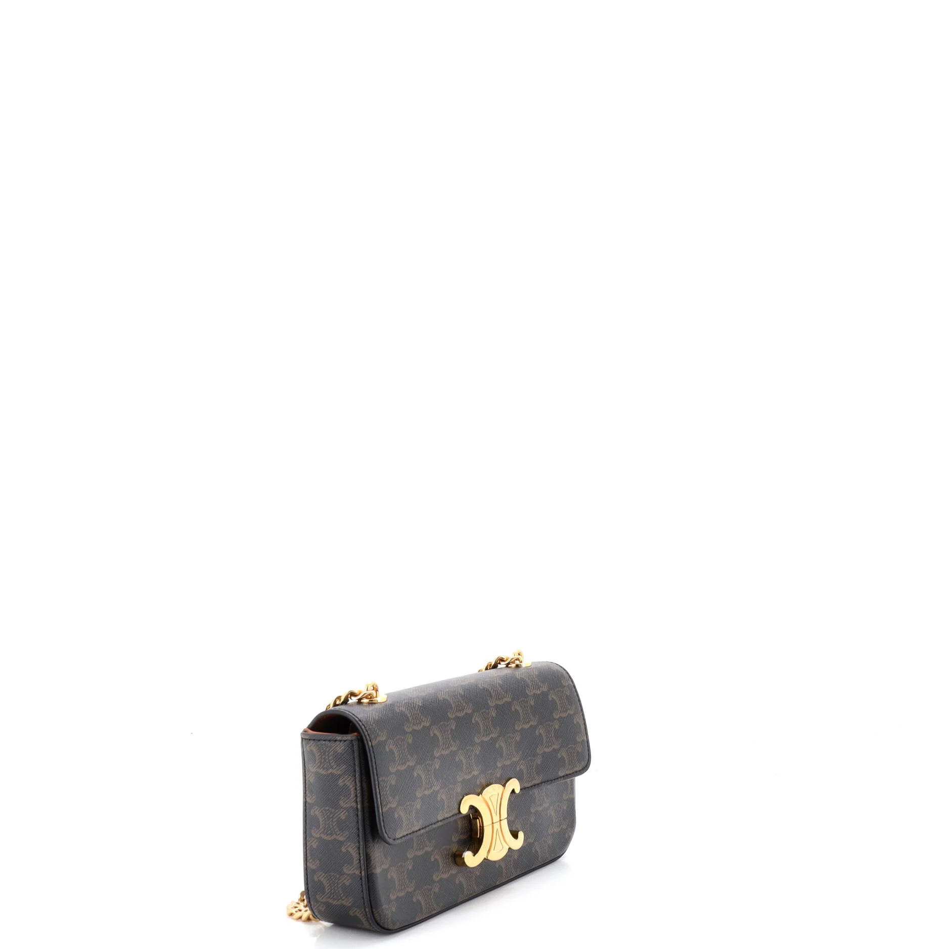 Triomphe Chain Shoulder Bag Triomphe Coated Canvas Small - Image 2