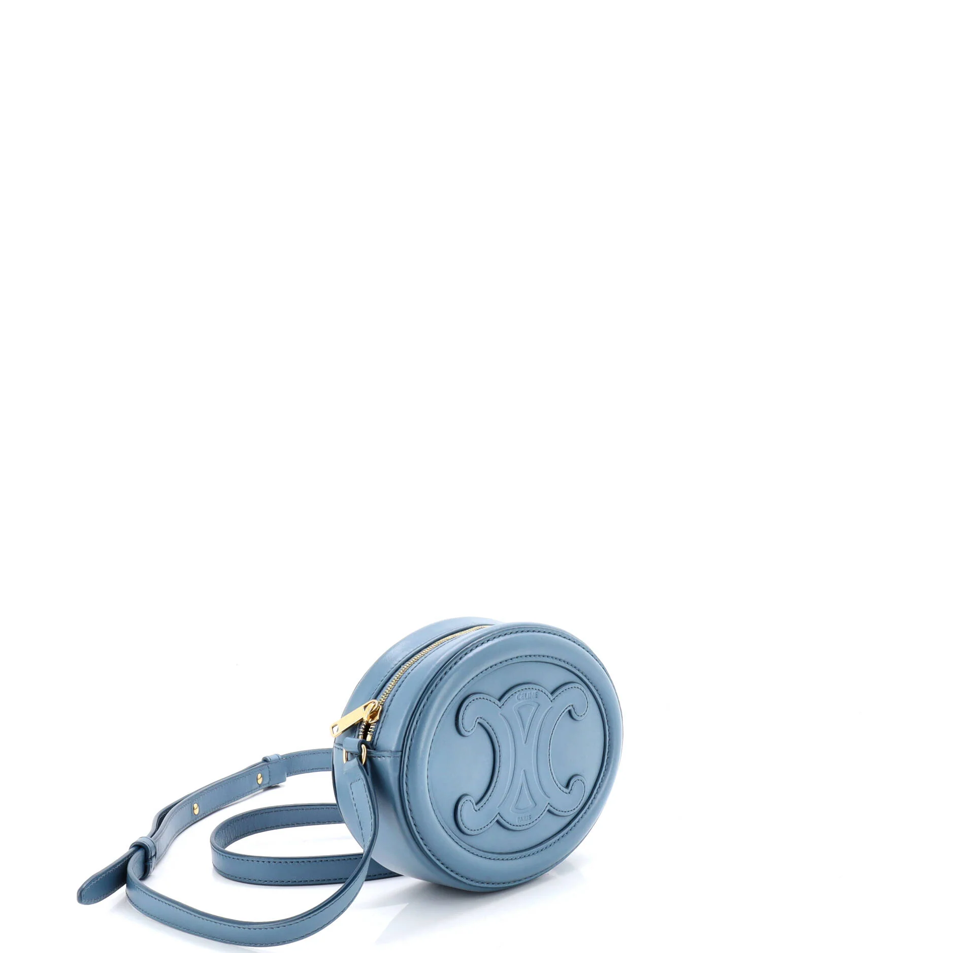 Triomphe Oval Crossbody Bag Leather Mini - Image 2