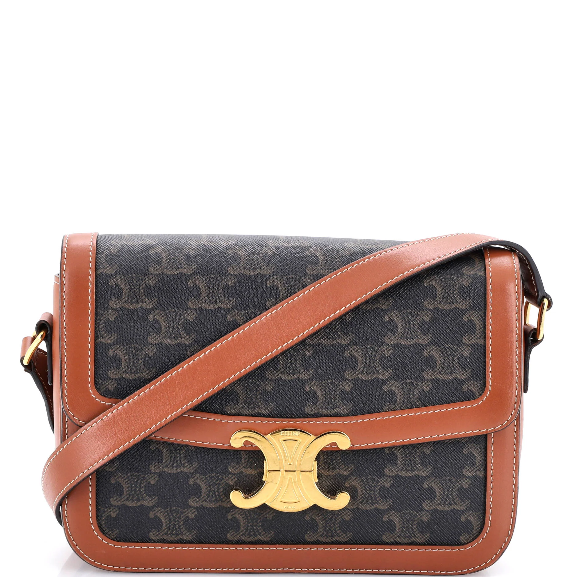 Triomphe Shoulder Bag Triomphe Coated Canvas Medium