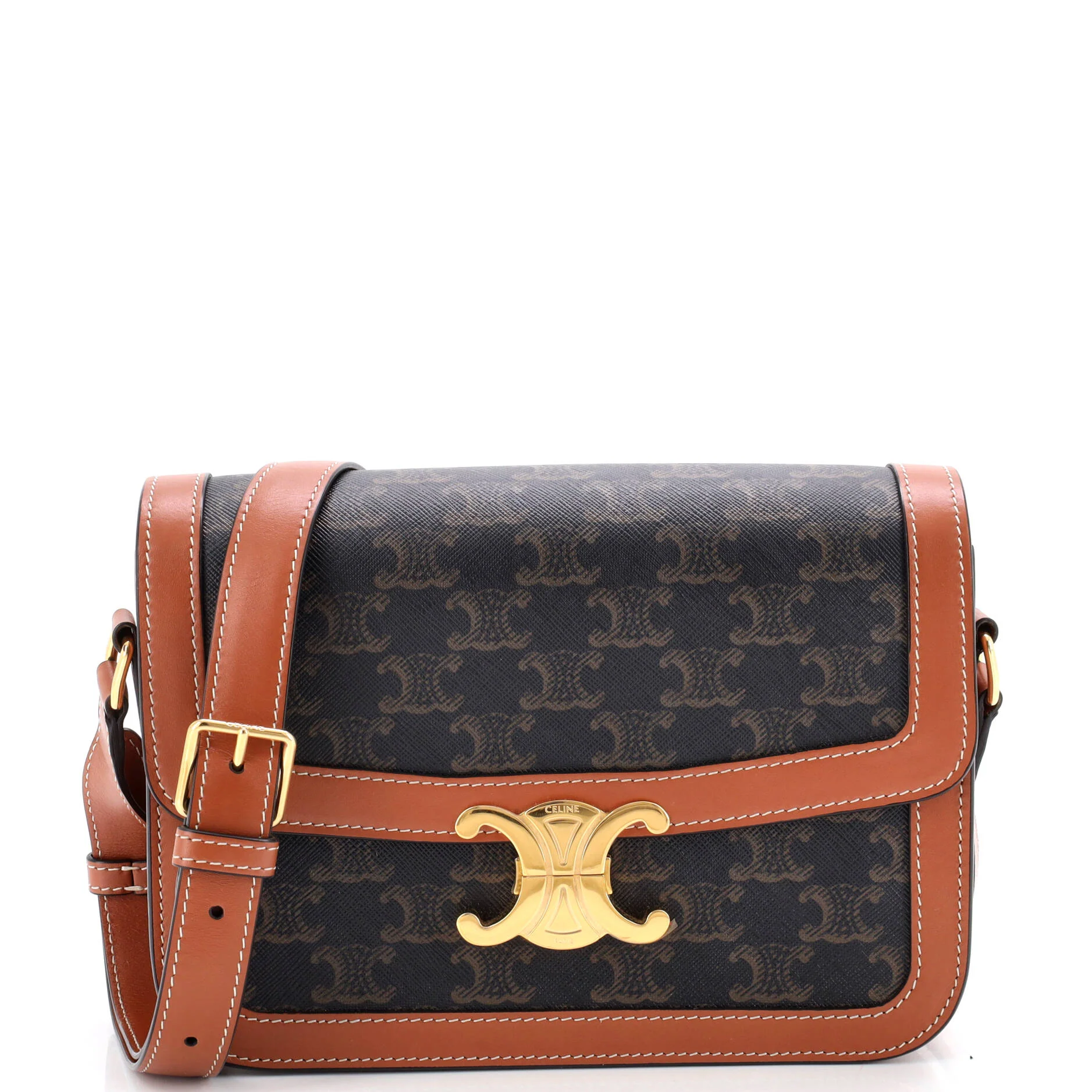 Triomphe Shoulder Bag Triomphe Coated Canvas Medium
