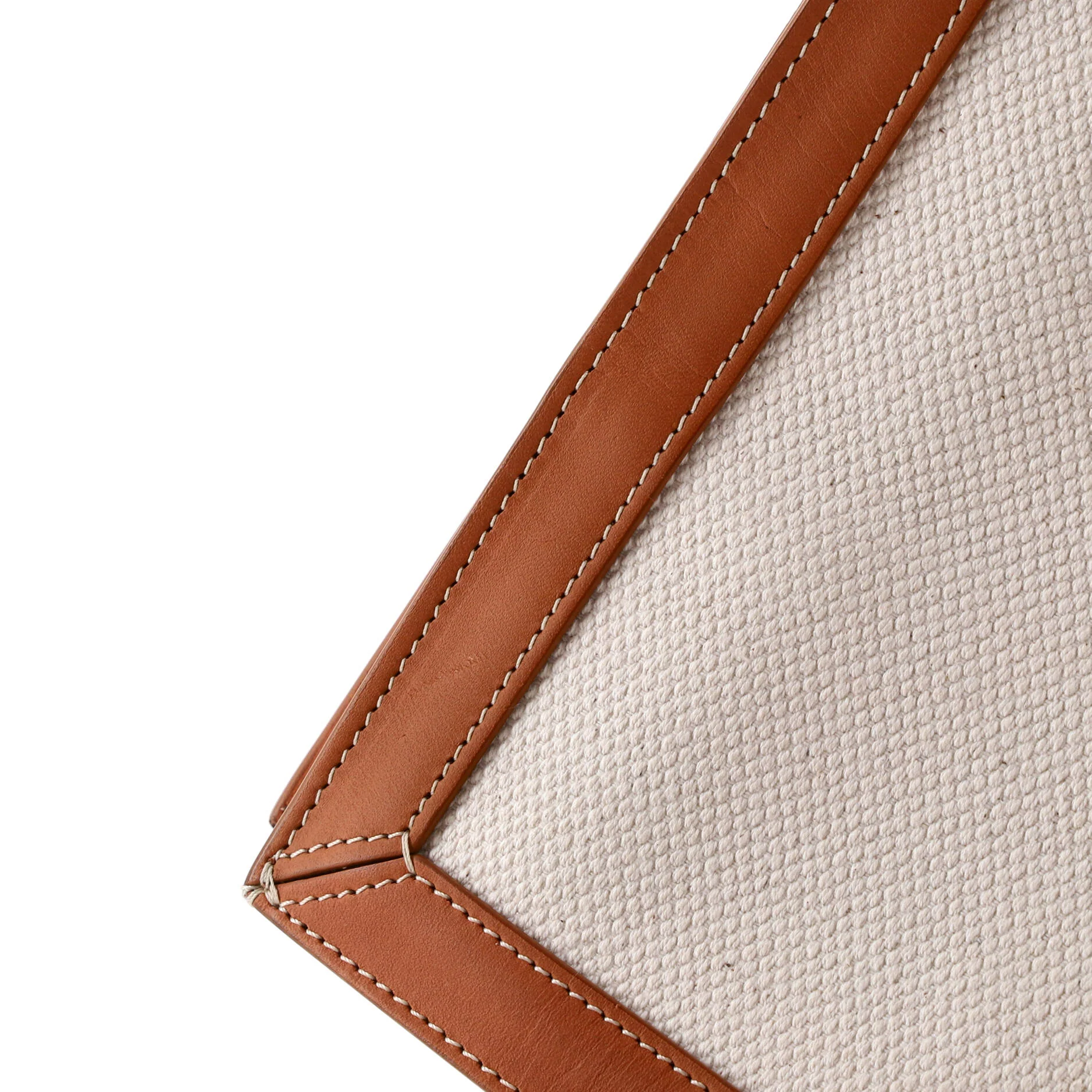 Vertical Cabas Tote Canvas with Leather Large - Image 6
