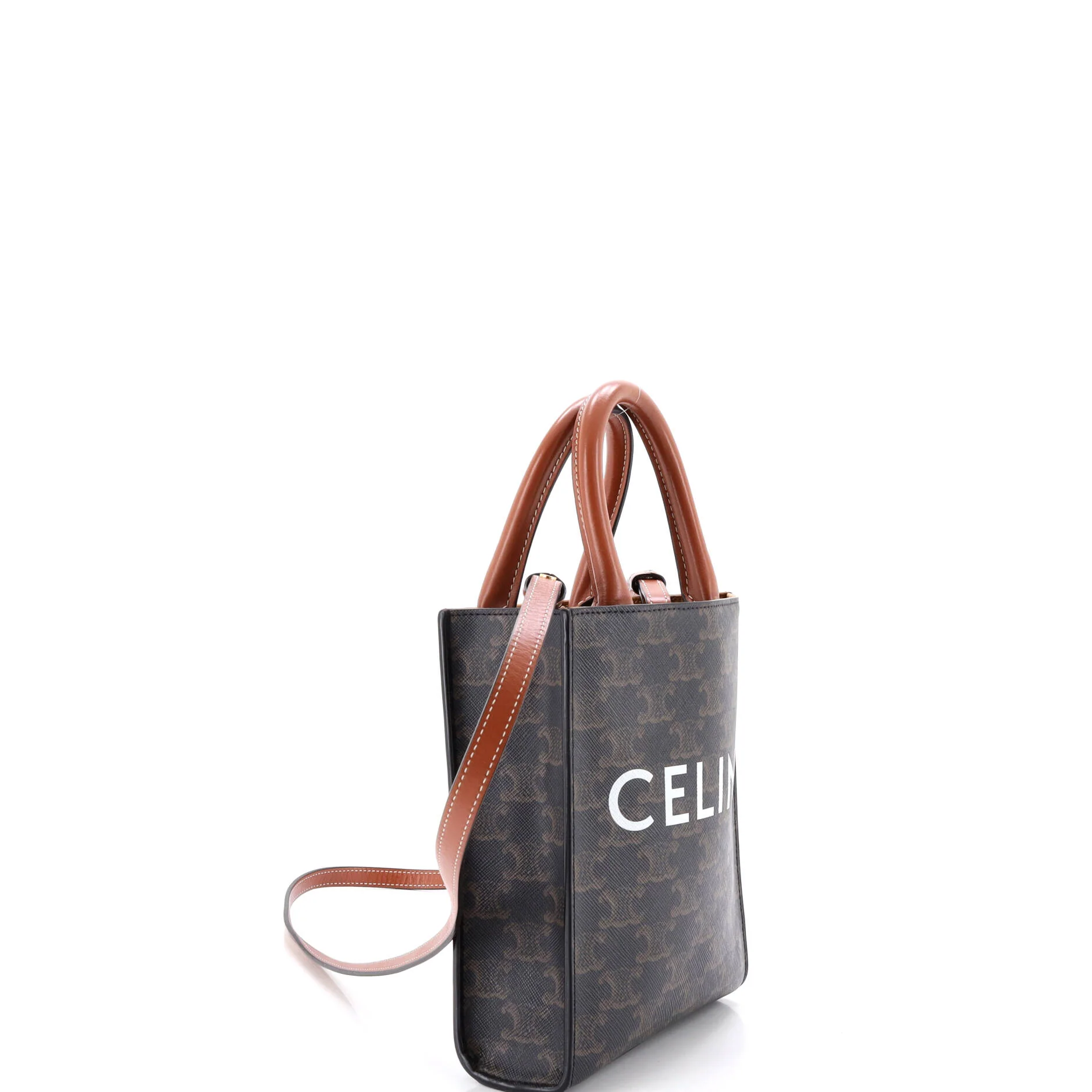 Vertical Cabas Tote Triomphe Coated Canvas Mini - Image 2