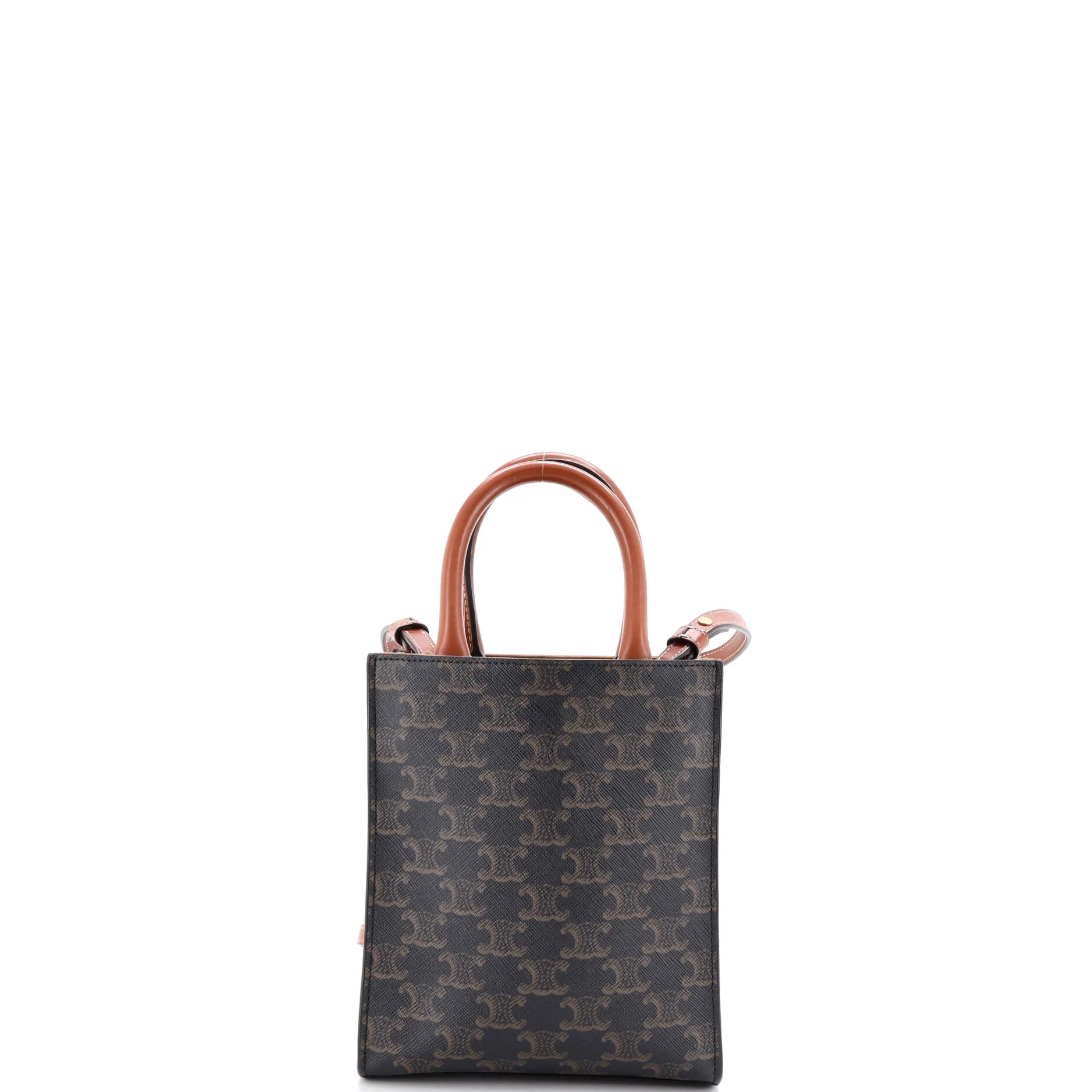 Vertical Cabas Tote Triomphe Coated Canvas Mini - Image 3