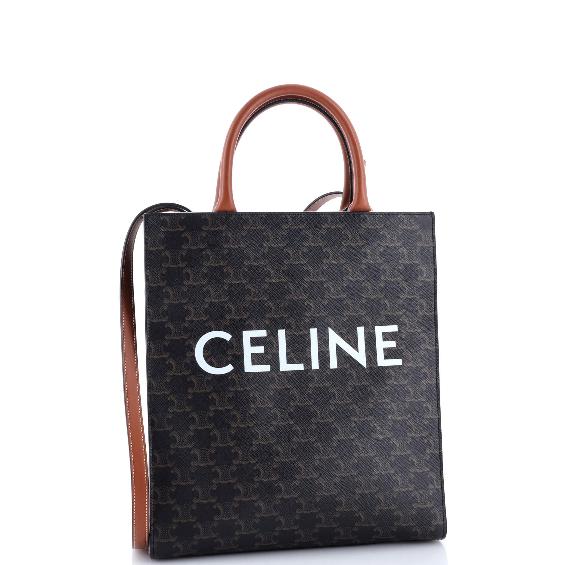 Vertical Cabas Tote Triomphe Coated Canvas Small - Image 2