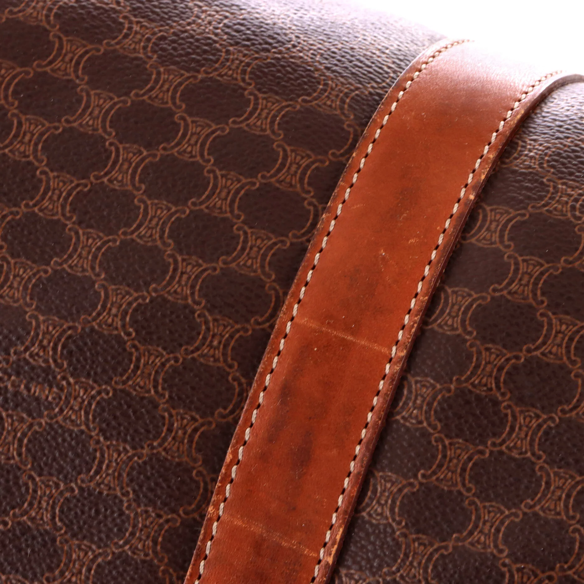 Vintage Duffle Bag Macadam Coated Canvas Large - Image 6