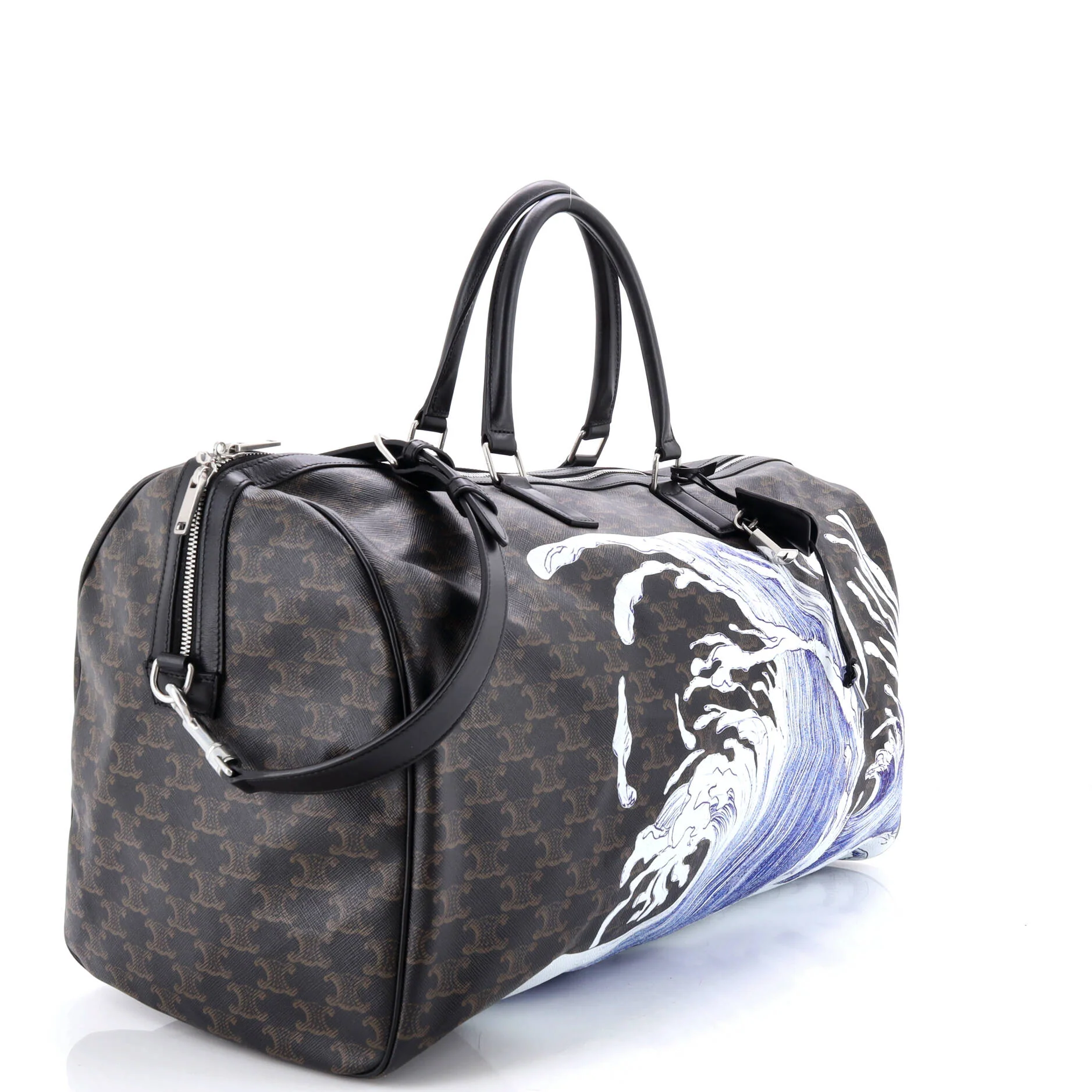 x David Weiss Voyage Duffle Bag Printed Triomphe Coated Canvas Large - Image 2