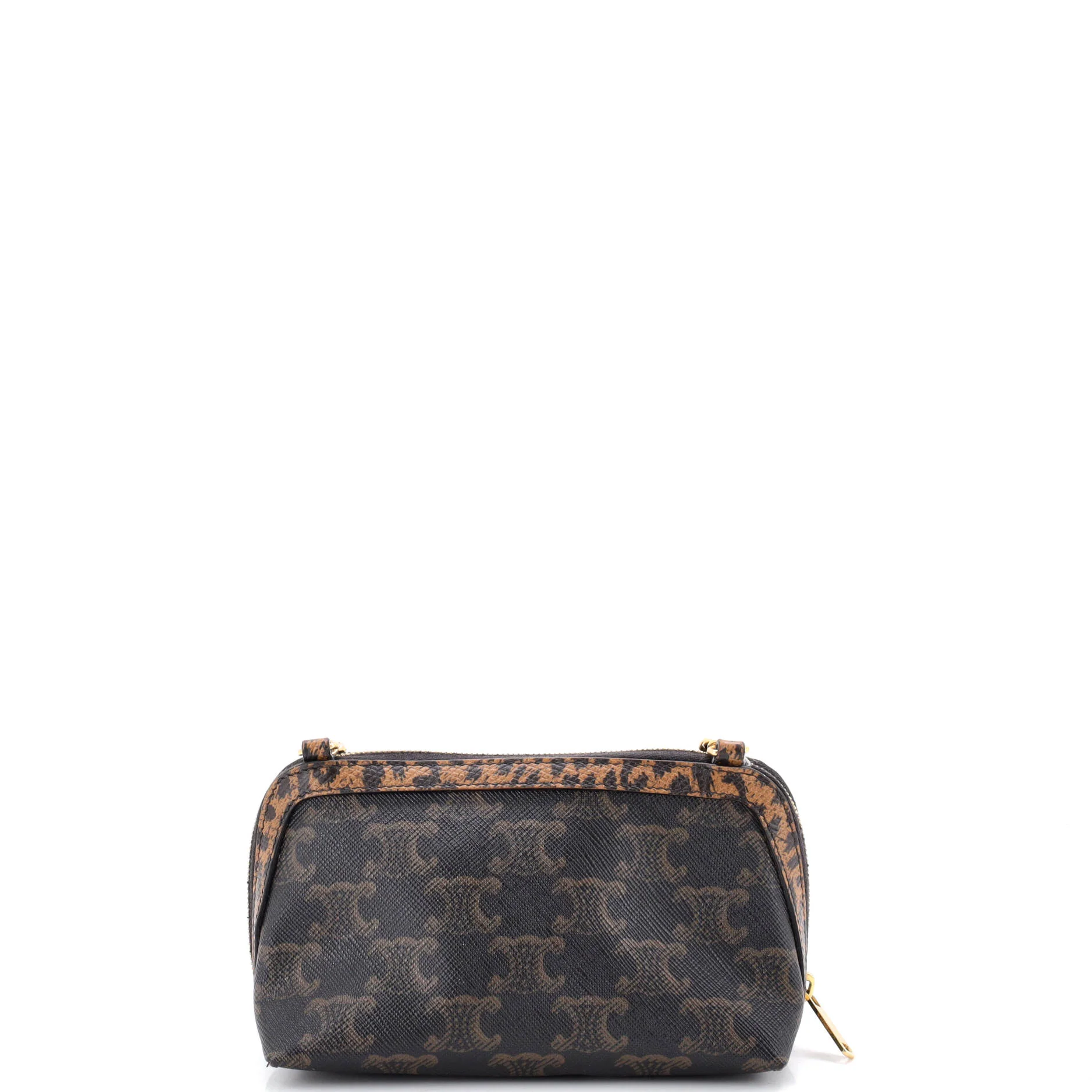 Zip Around Chain Clutch Triomphe Coated Canvas - Image 3