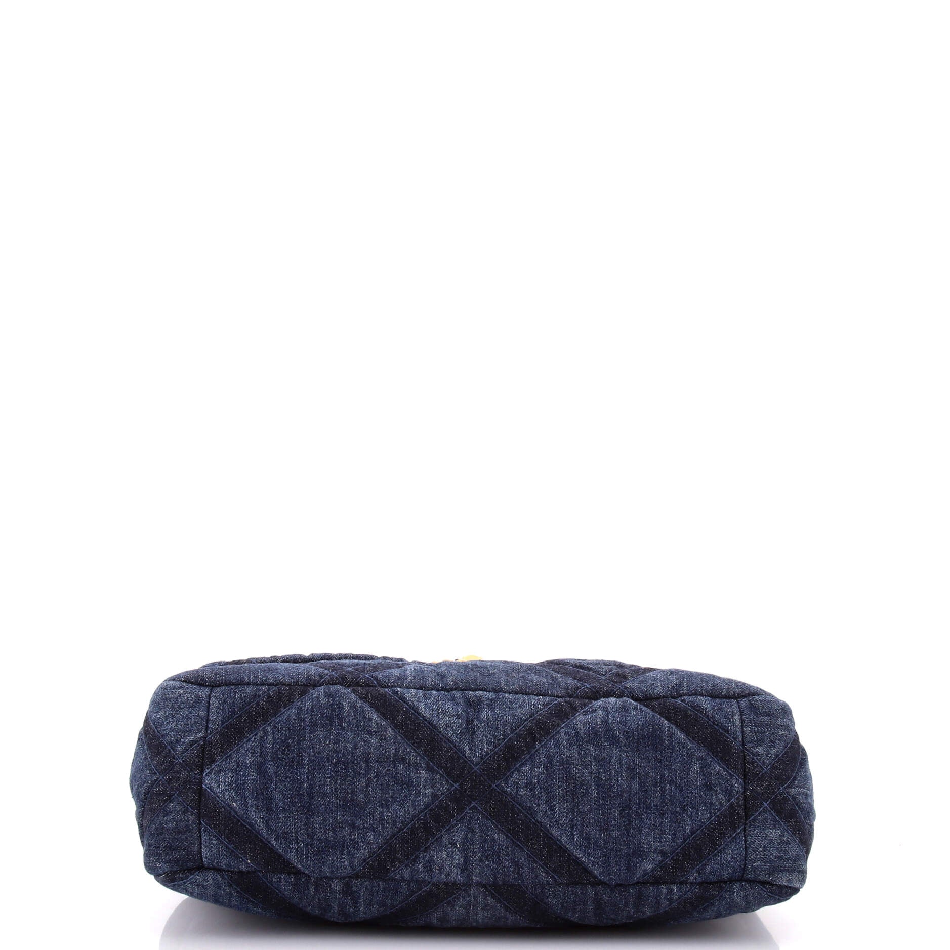 19 Flap Bag Quilted Denim Large - Image 4
