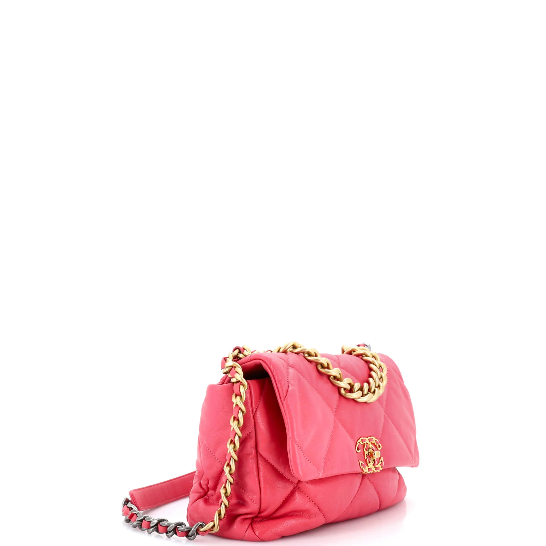 19 Flap Bag Quilted Leather Large - Image 2