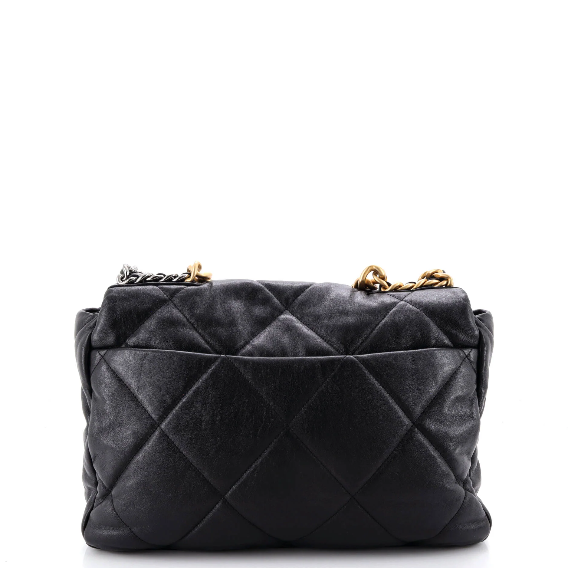 19 Flap Bag Quilted Leather Maxi - Image 3