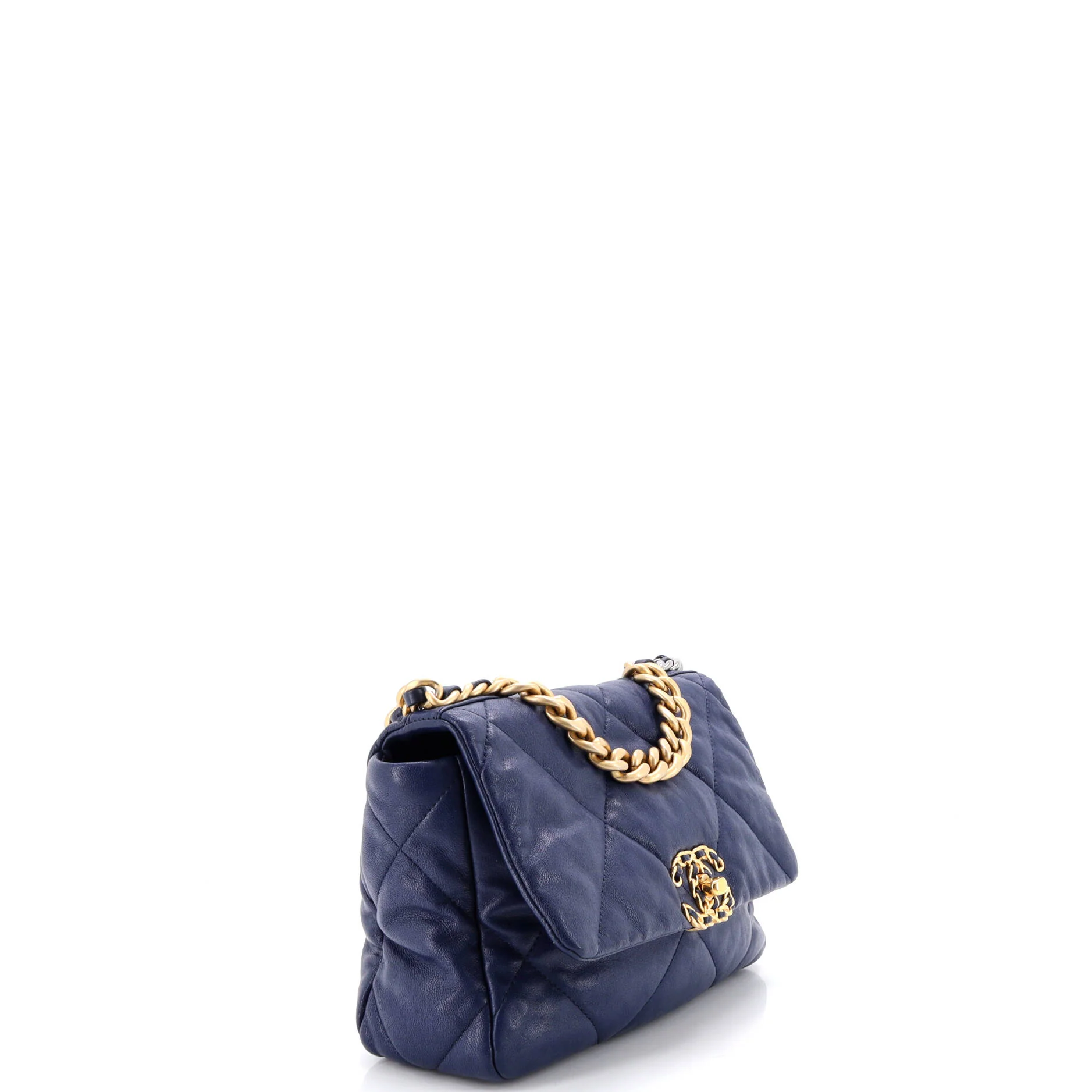 19 Flap Bag Quilted Leather Medium - Image 3