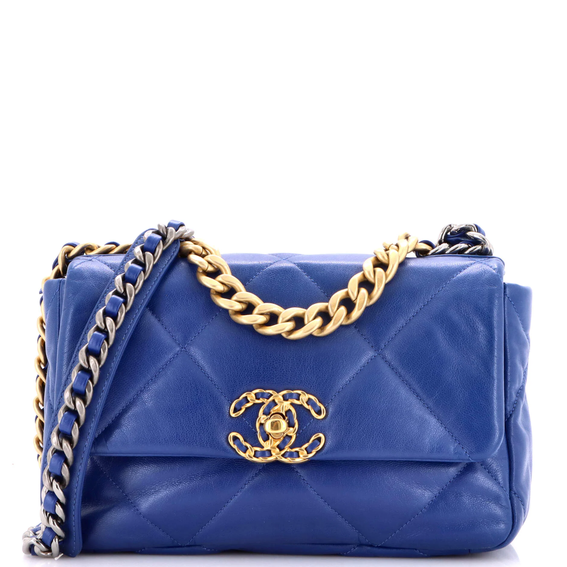 19 Flap Bag Quilted Leather Medium