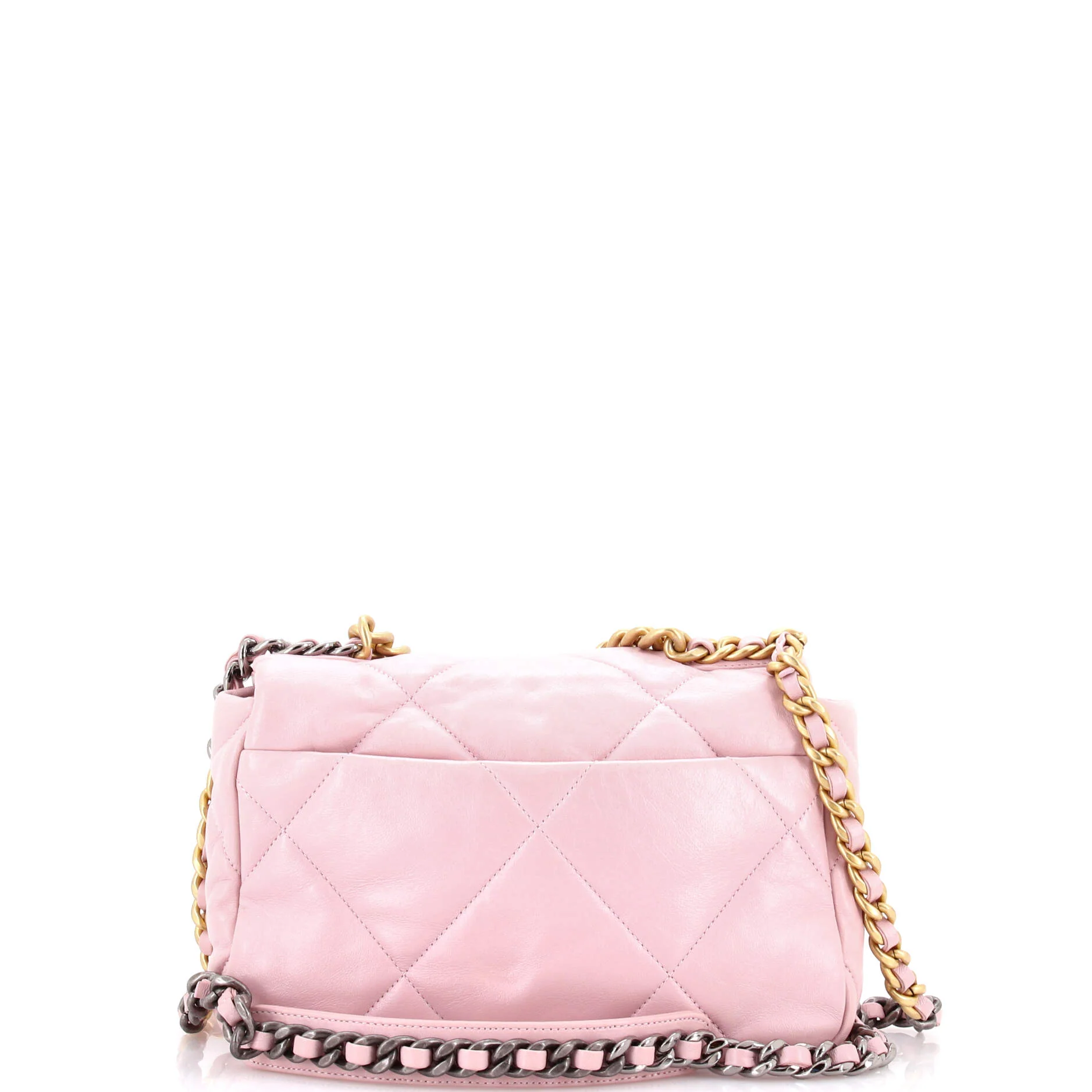 19 Flap Bag Quilted Leather Medium - Image 3