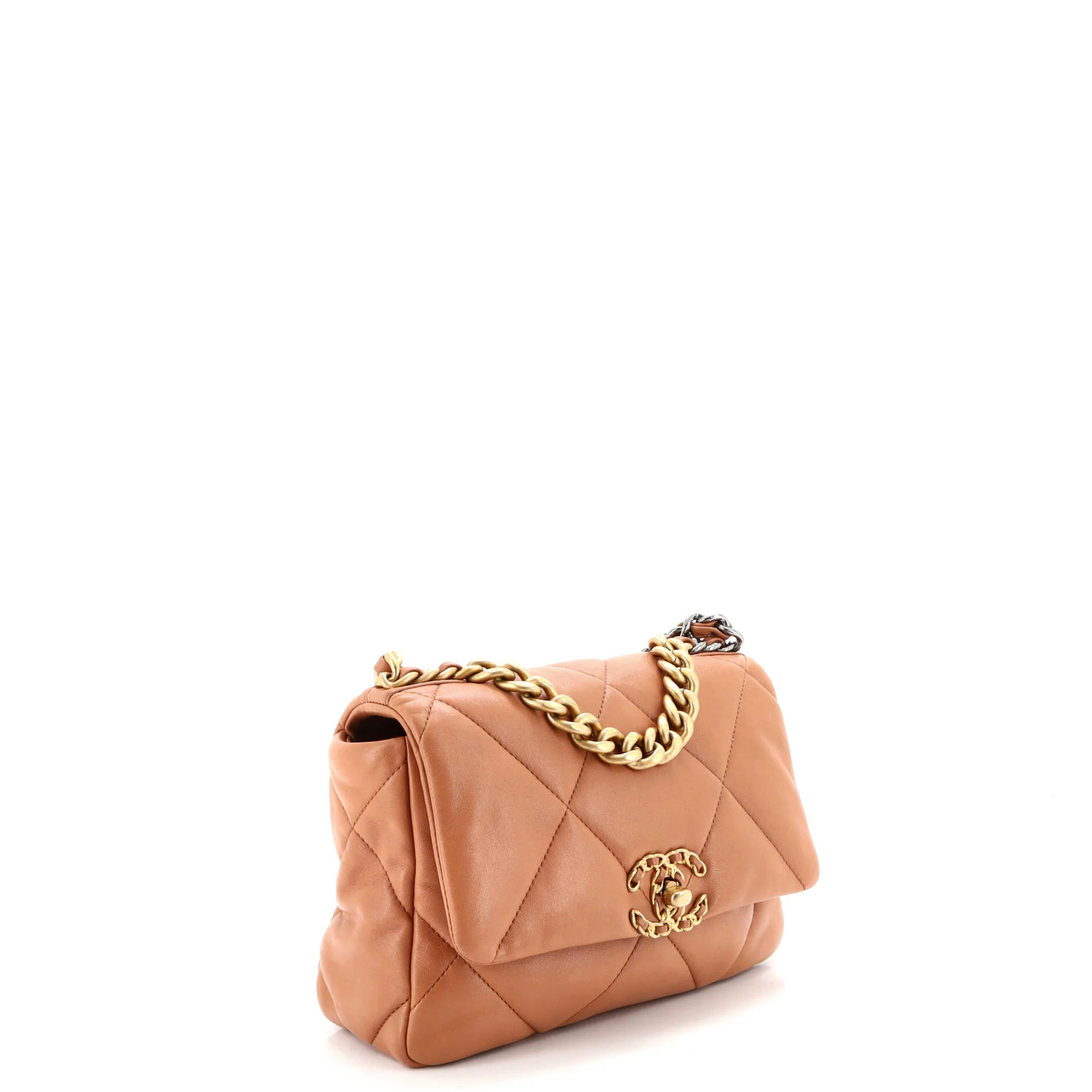 19 Flap Bag Quilted Leather Medium - Image 2