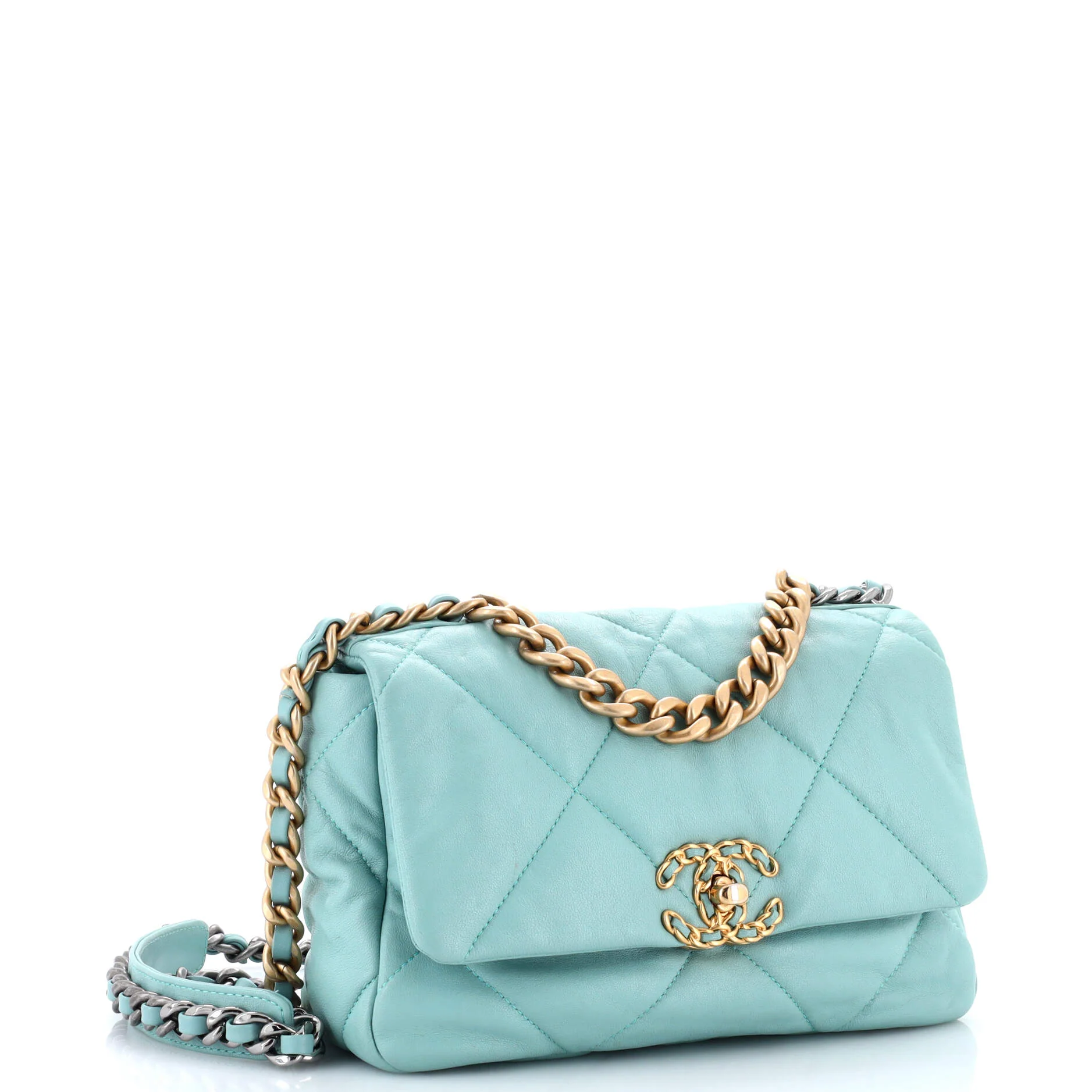 19 Flap Bag Quilted Leather Medium - Image 2