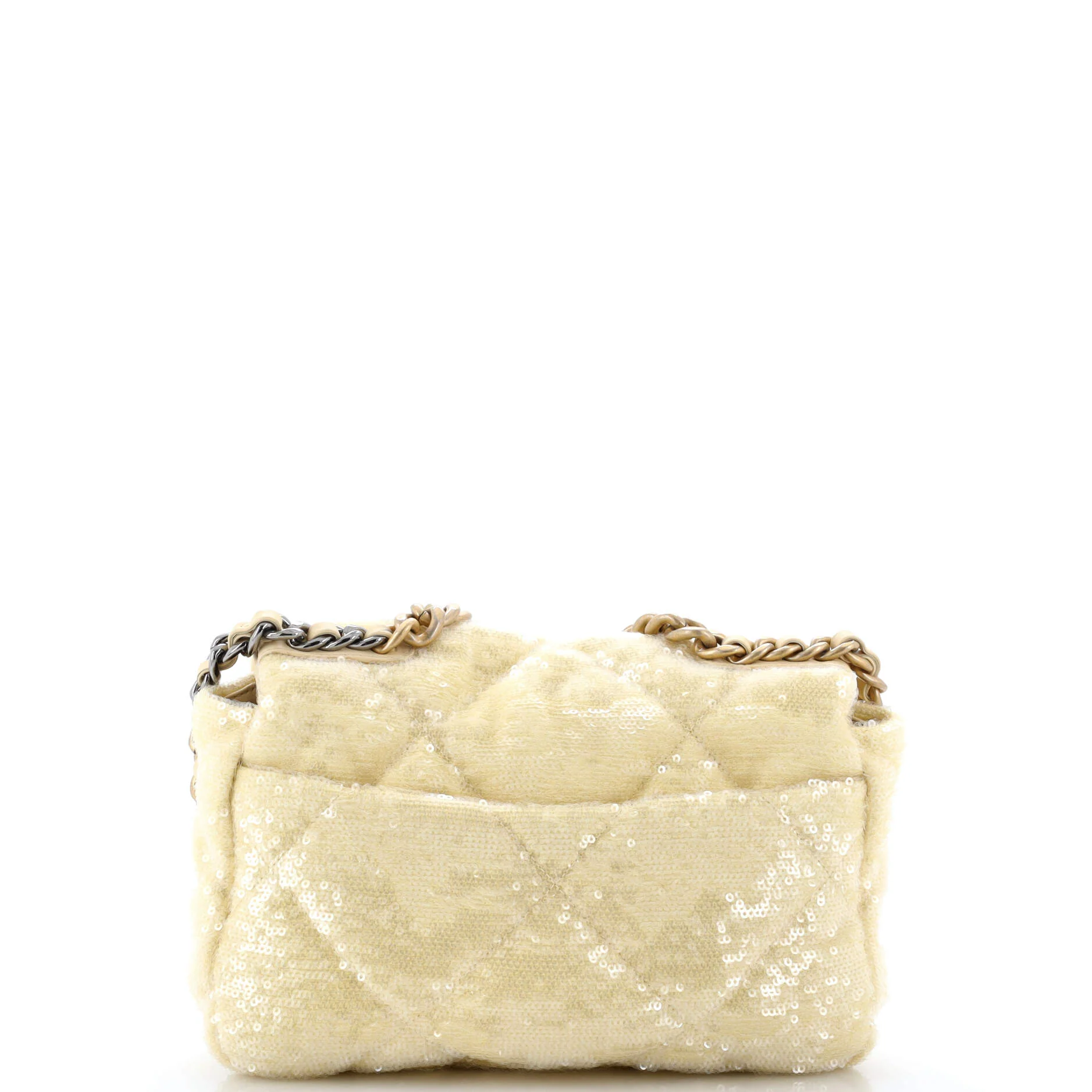 19 Flap Bag Quilted Sequins Medium - Image 3