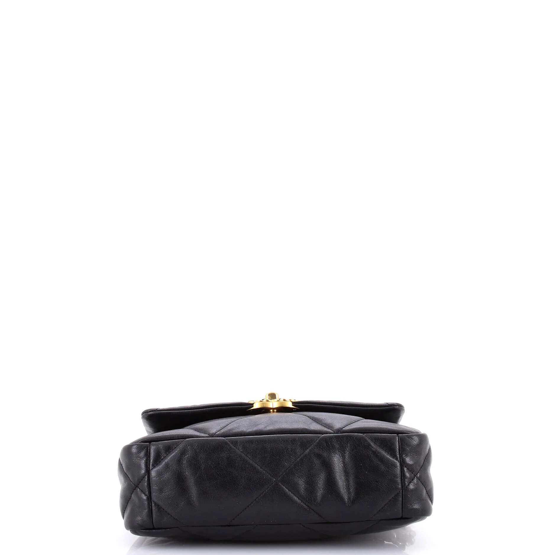 19 Flap Bag Quilted Shiny Crumpled Calfskin Medium - Image 4