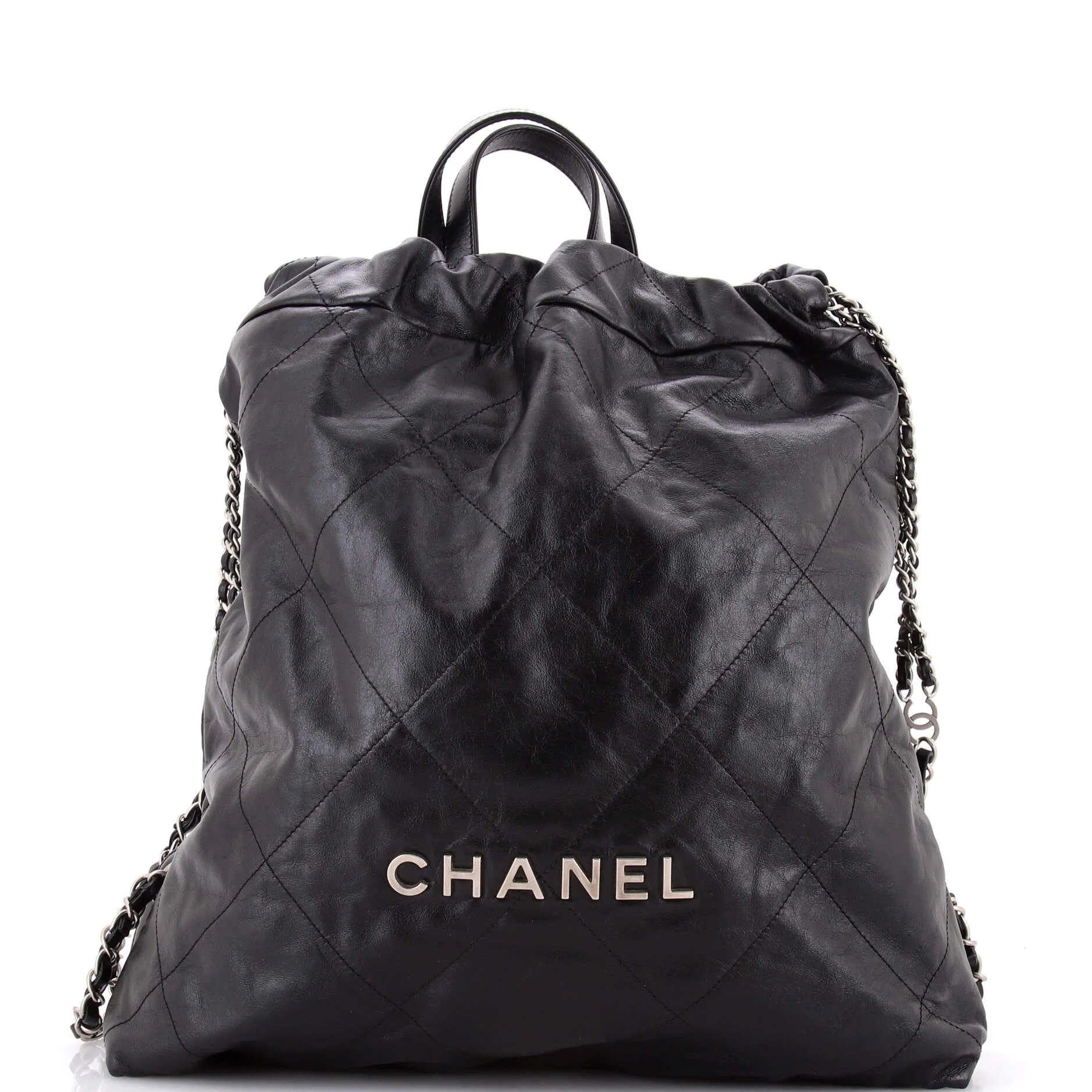 22 Chain Backpack Quilted Calfskin Large
