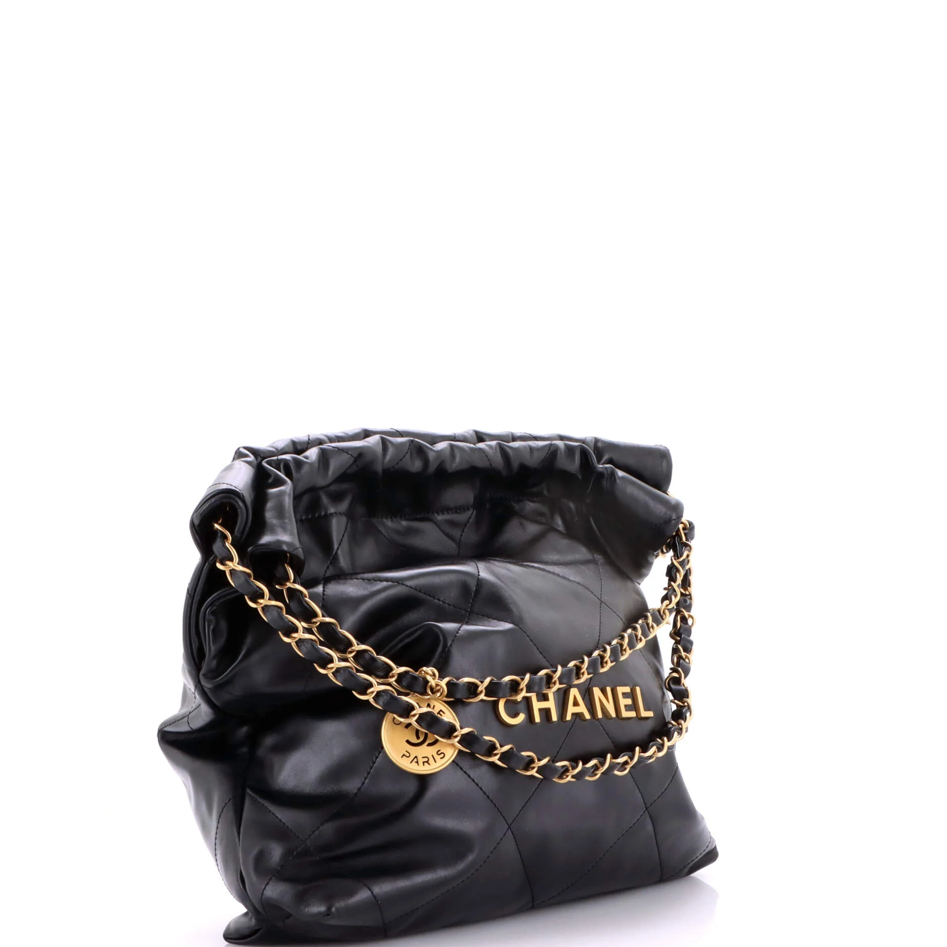 22 Chain Hobo Quilted Calfskin Small - Image 3